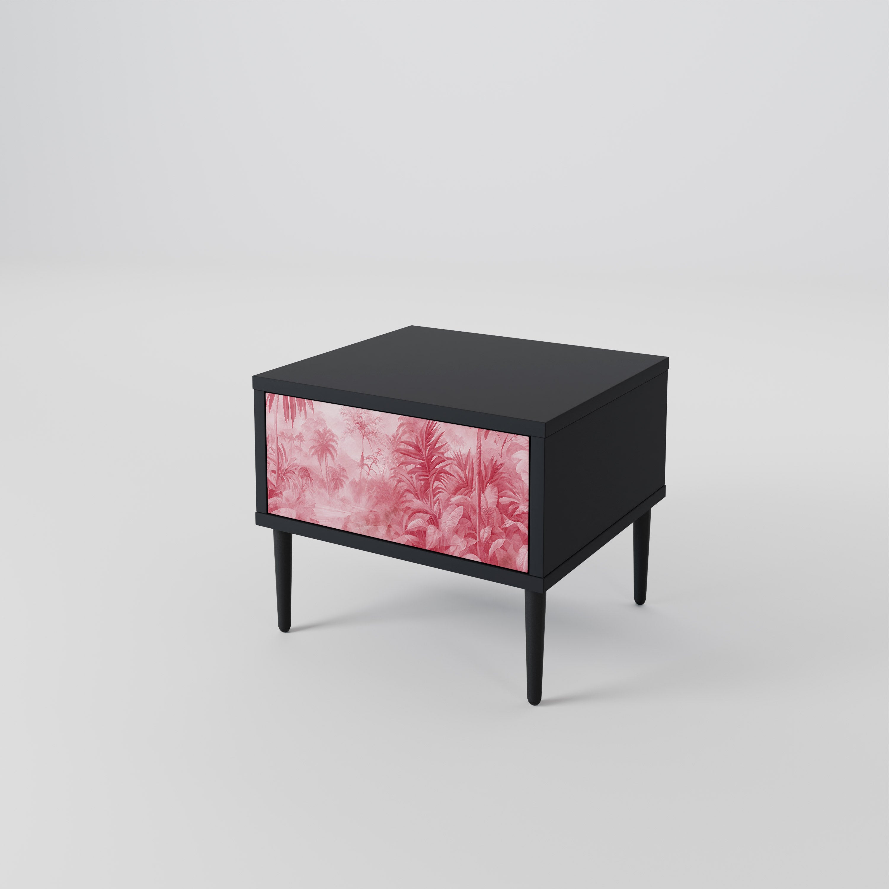 Mesita de noche SWEET TROPICS en acabado negro