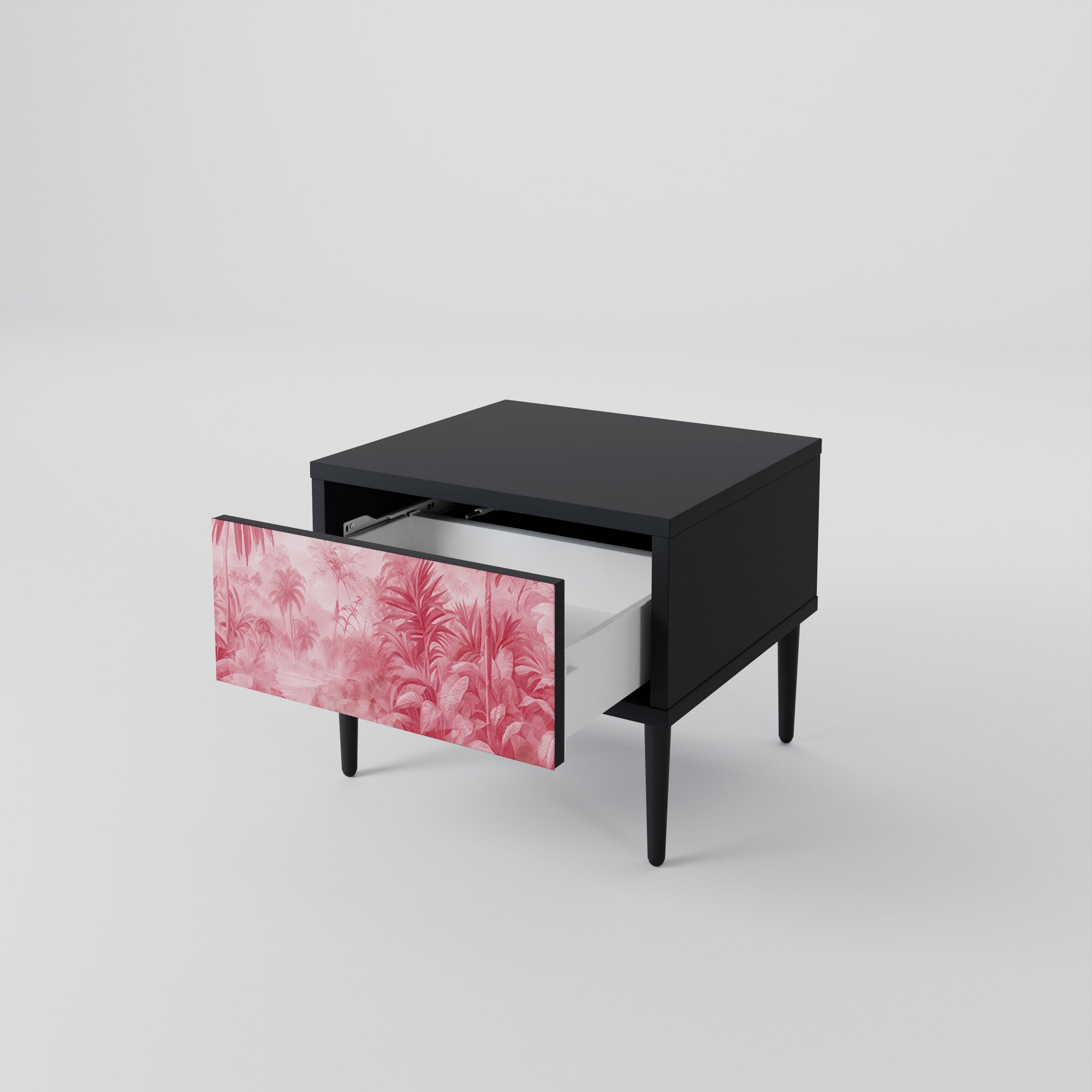 Mesita de noche SWEET TROPICS en acabado negro