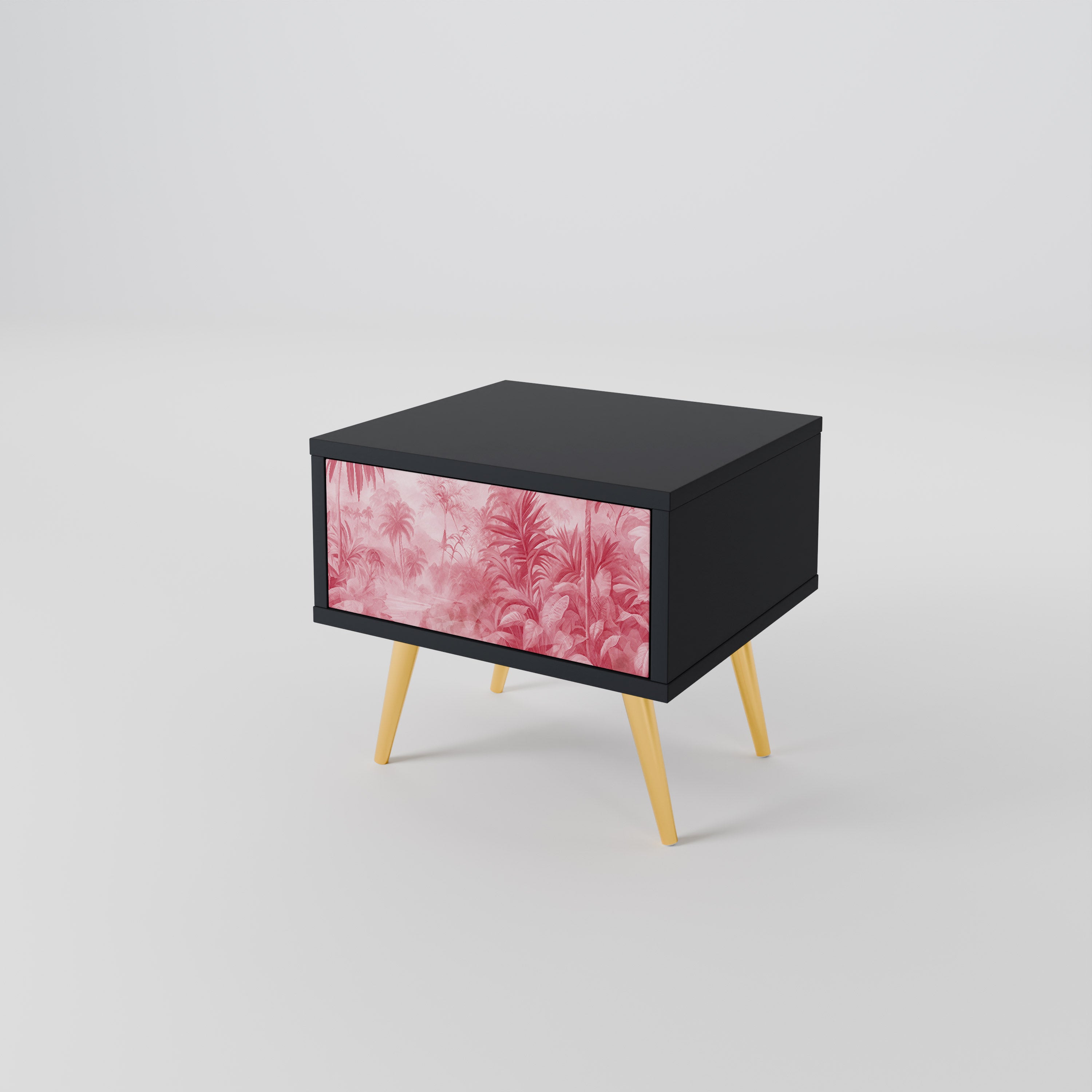 Mesita de noche SWEET TROPICS en acabado negro