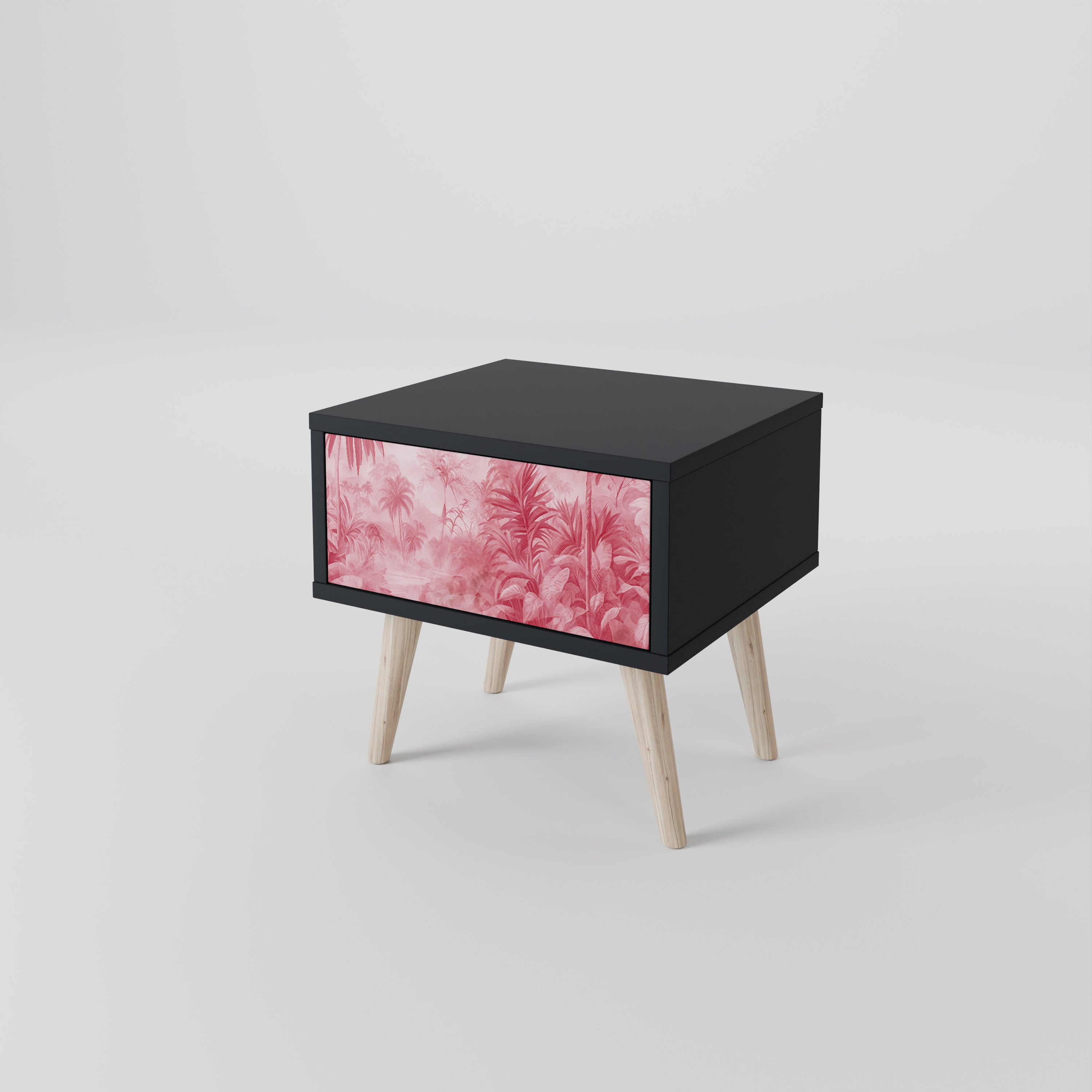 Mesita de noche SWEET TROPICS en acabado negro