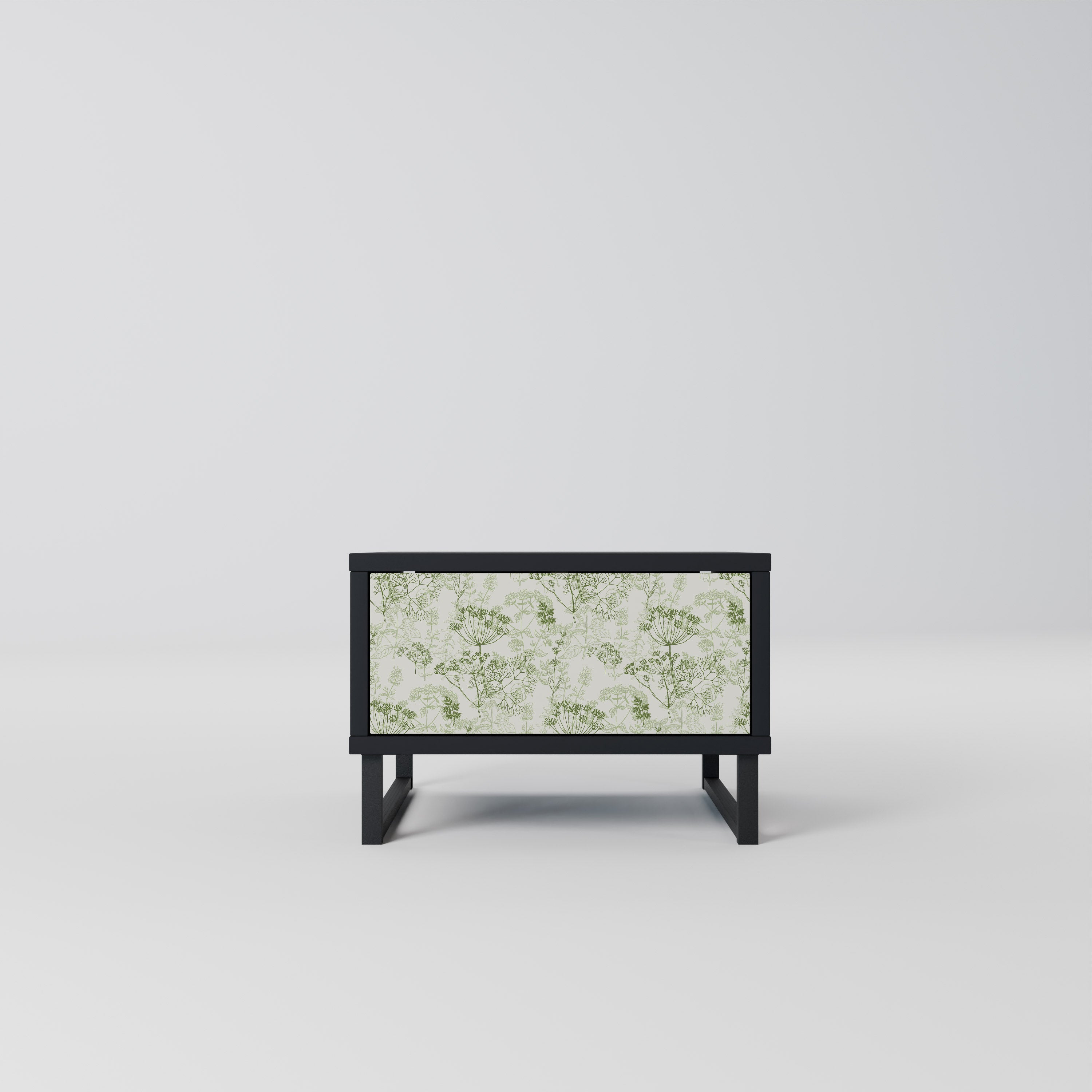 Mesita de noche FENNEL BALDACHIN en acabado negro