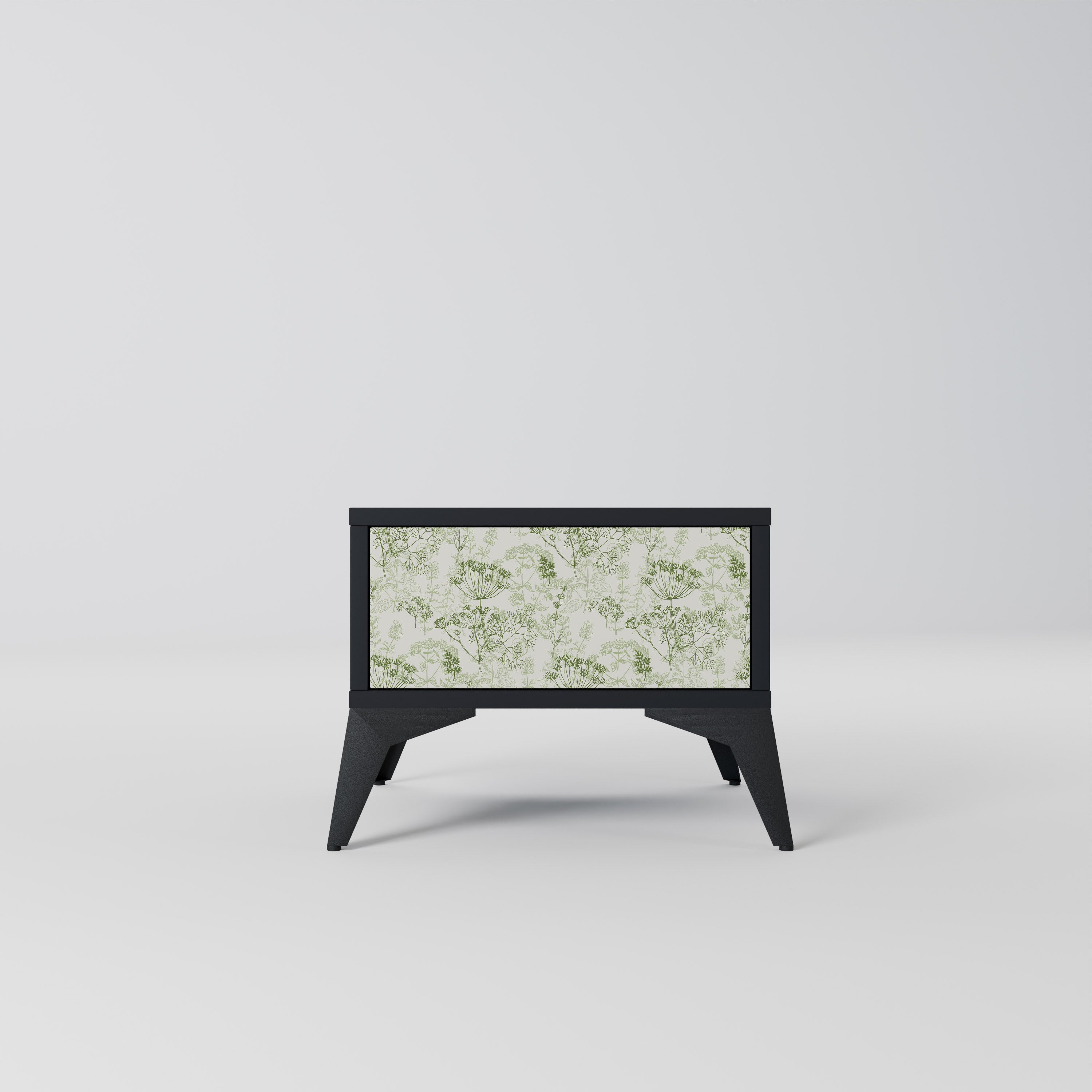 Mesita de noche FENNEL BALDACHIN en acabado negro