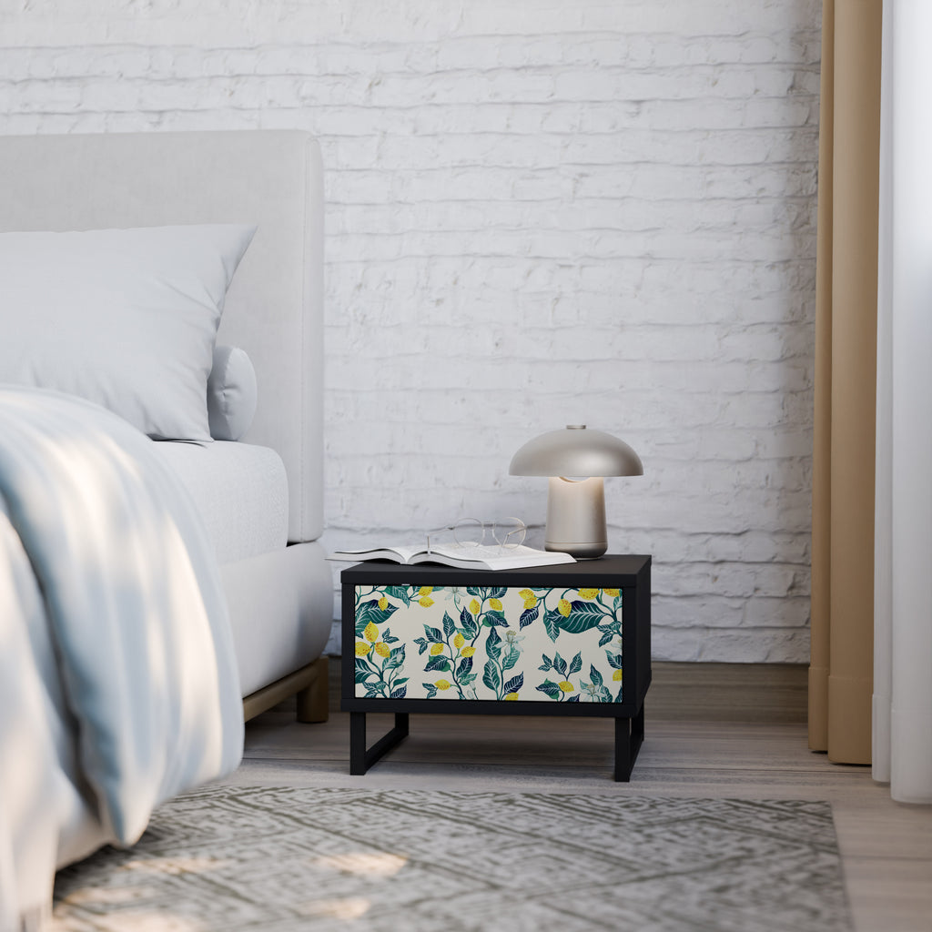 LEMON TREE Nightstand in Black Finish