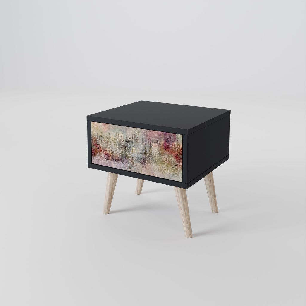 VEILED SUMMIT Nightstand in Black Finish