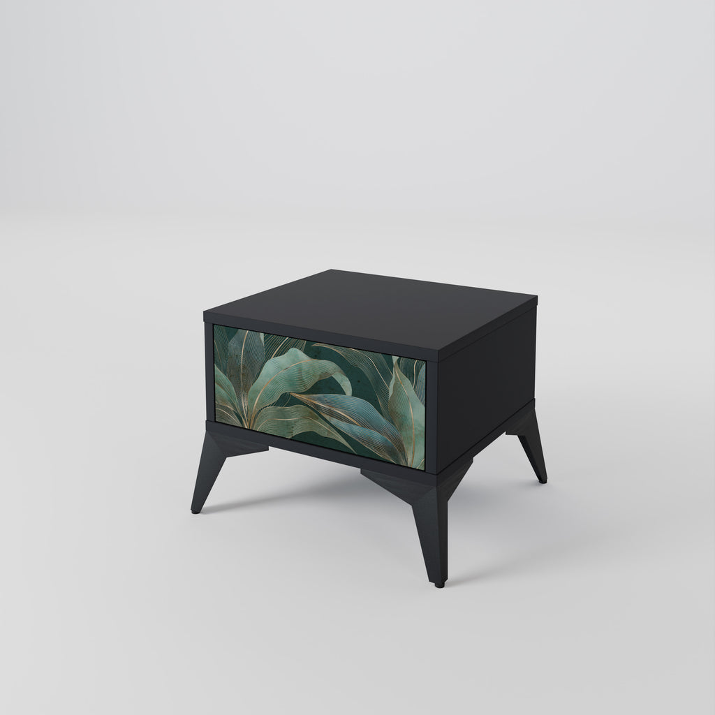 ROYAL GREEN Nightstand in Black Finish