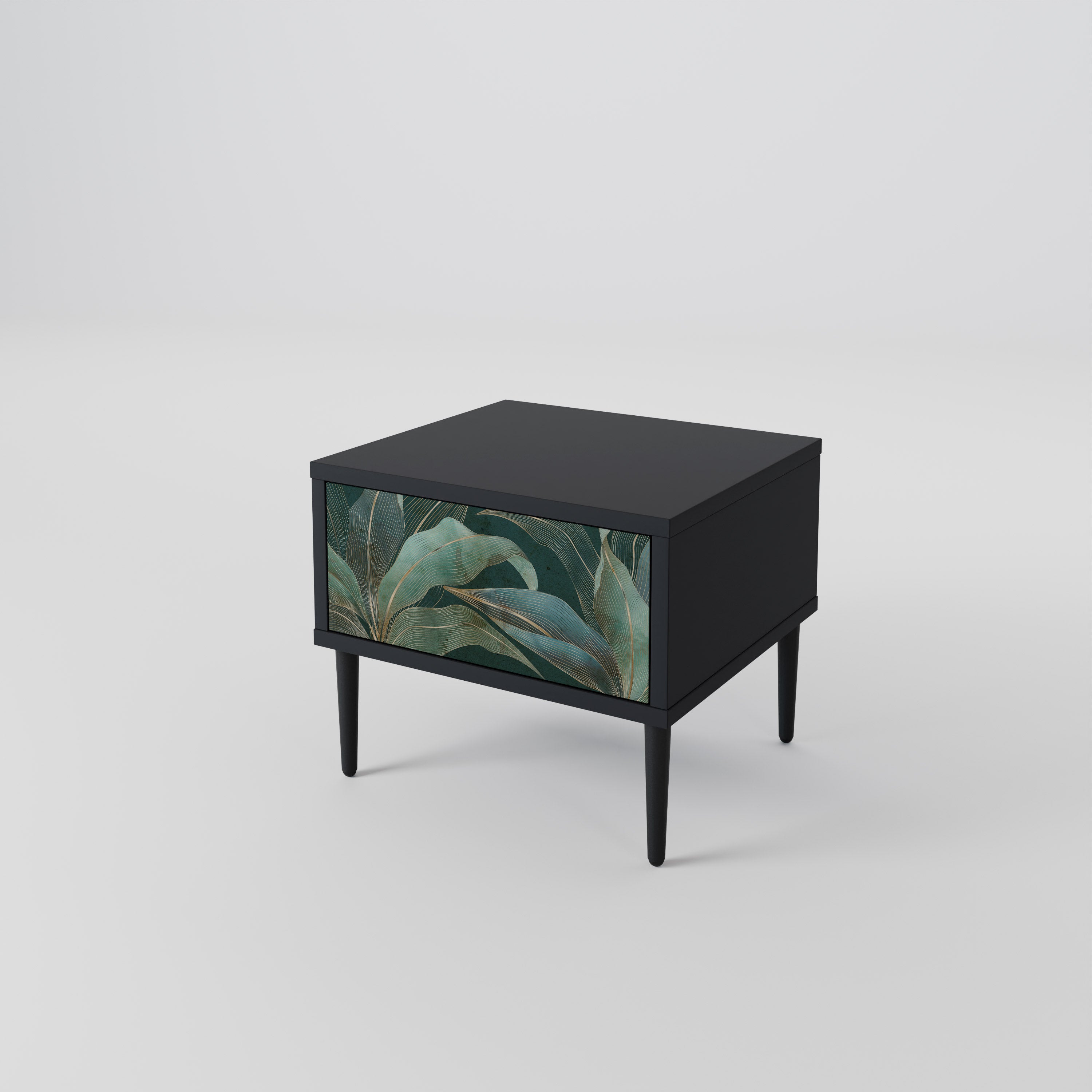 ROYAL GREEN Nightstand in Black Finish