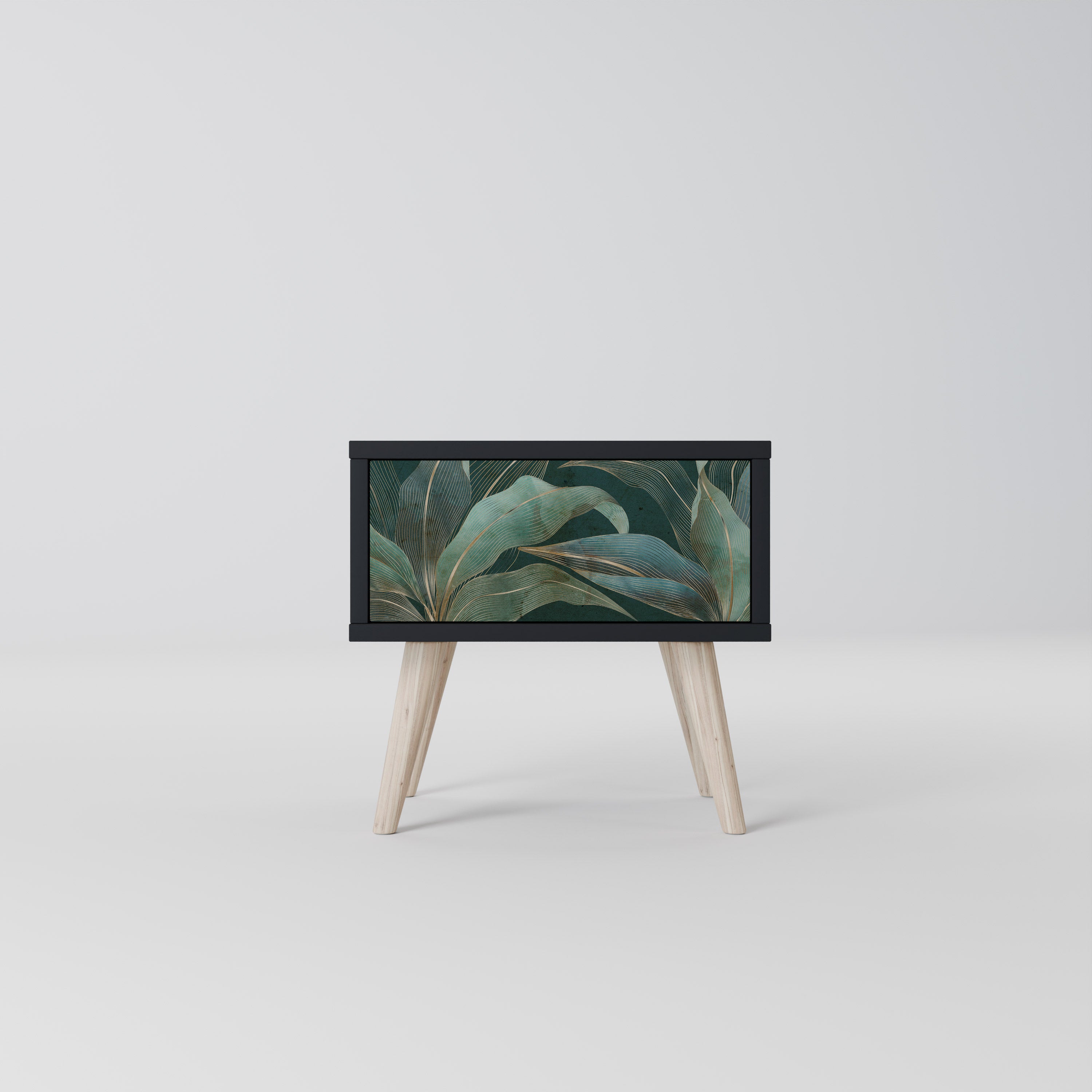 ROYAL GREEN Nightstand in Black Finish