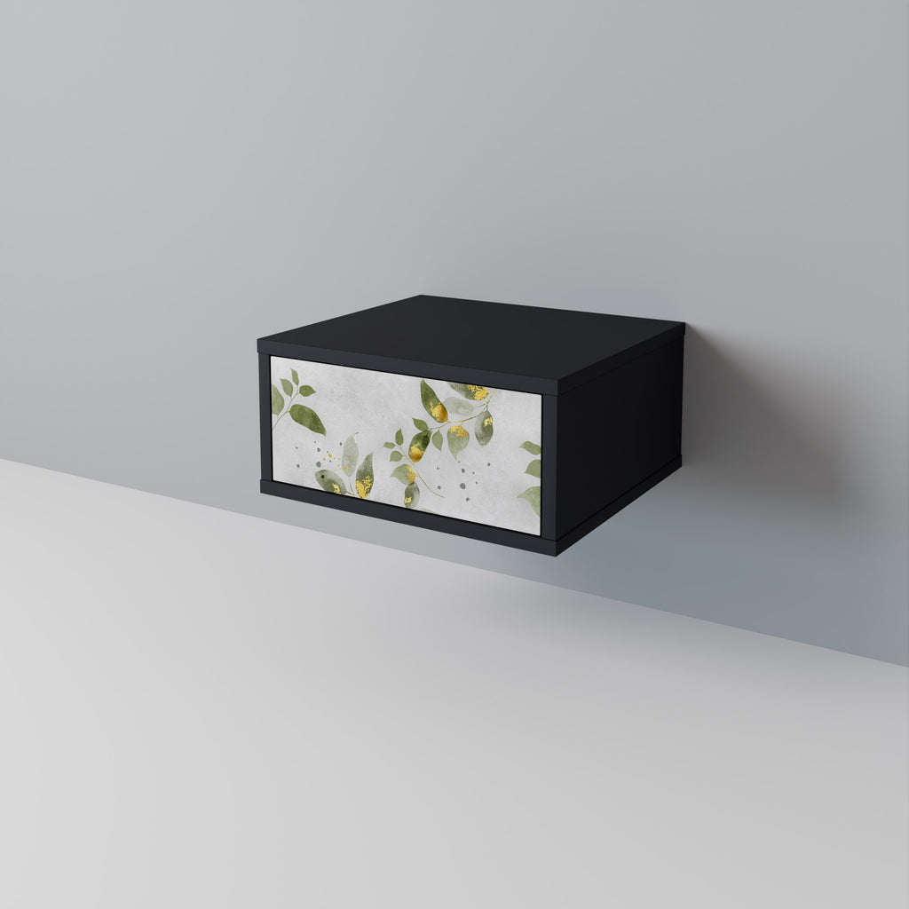ELEGANT BOTANICS Nightstand in Black Finish