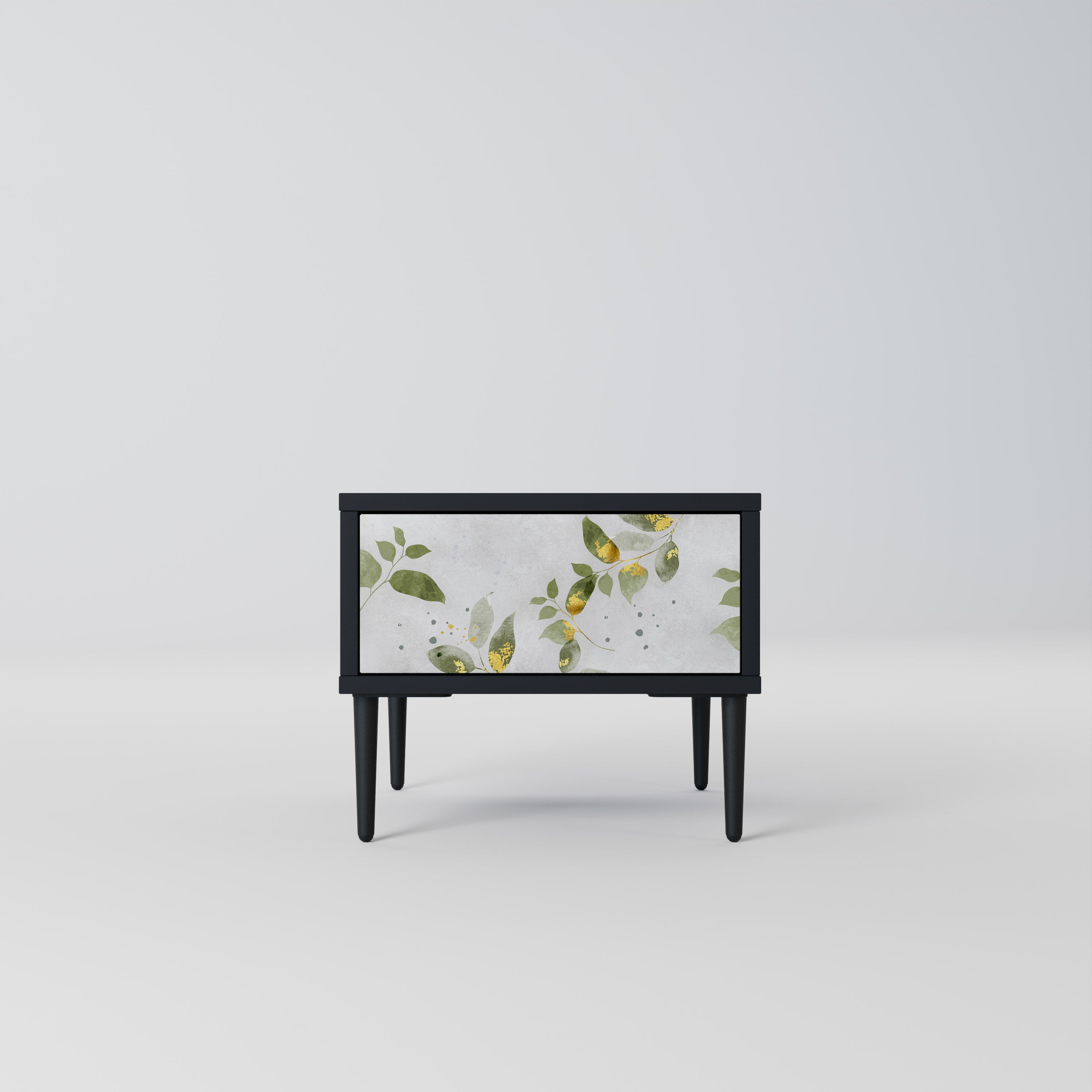 ELEGANT BOTANICS Nightstand in Black Finish