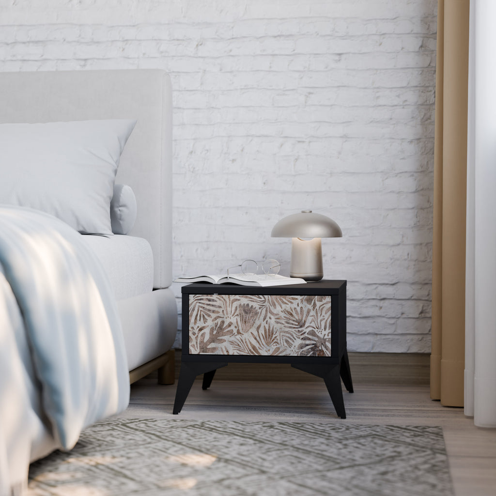 PASSING TIME Nightstand in Black Finish