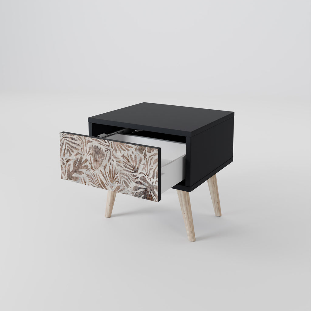 PASSING TIME Nightstand in Black Finish