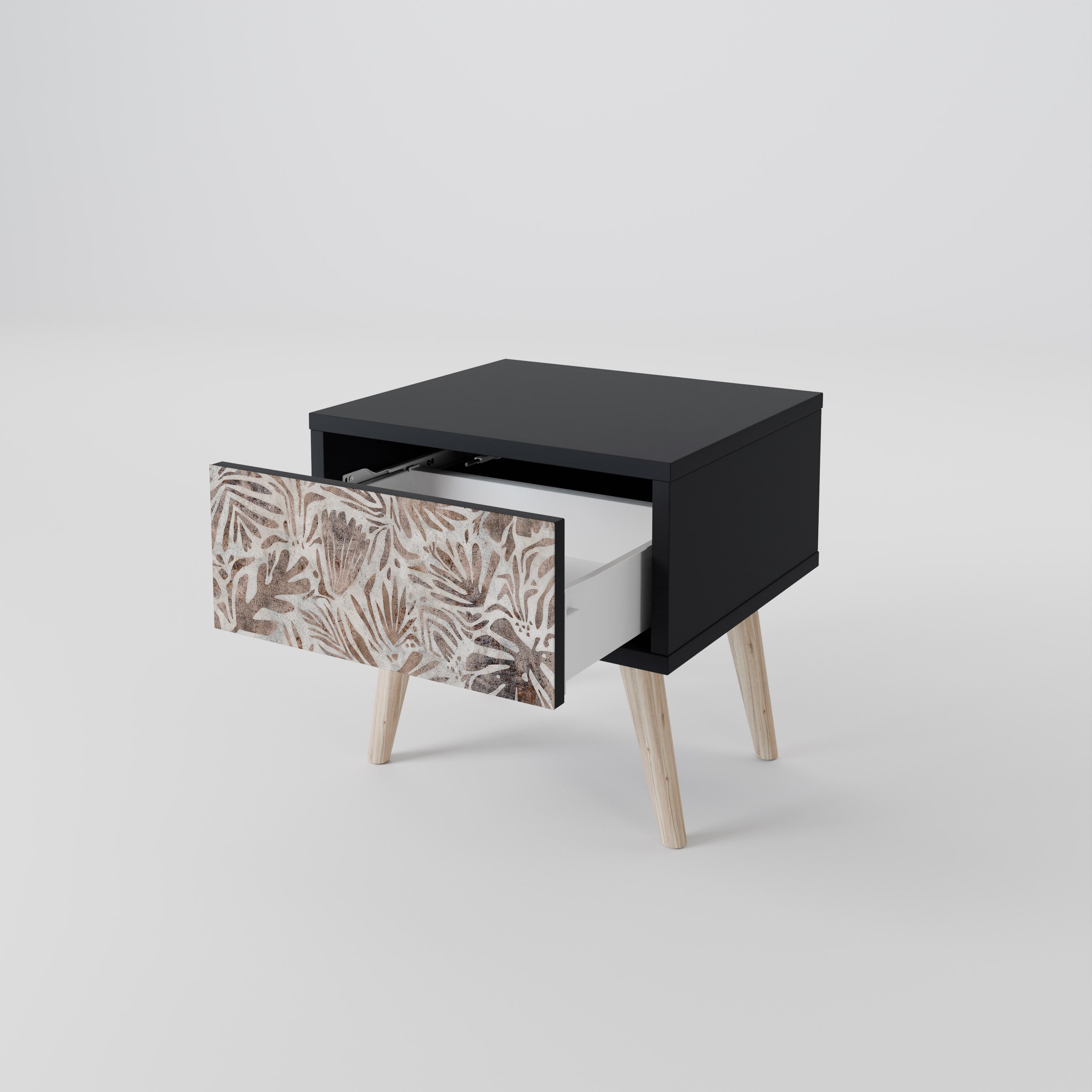 PASSING TIME Nightstand in Black Finish