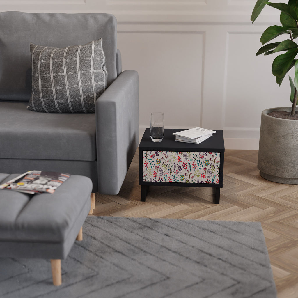 AUTUMN SUNDRIES Nightstand in Black Finish