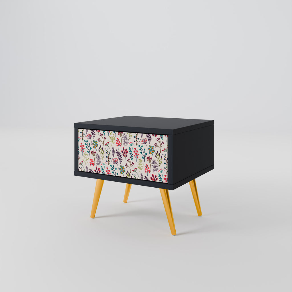 AUTUMN SUNDRIES Nightstand in Black Finish