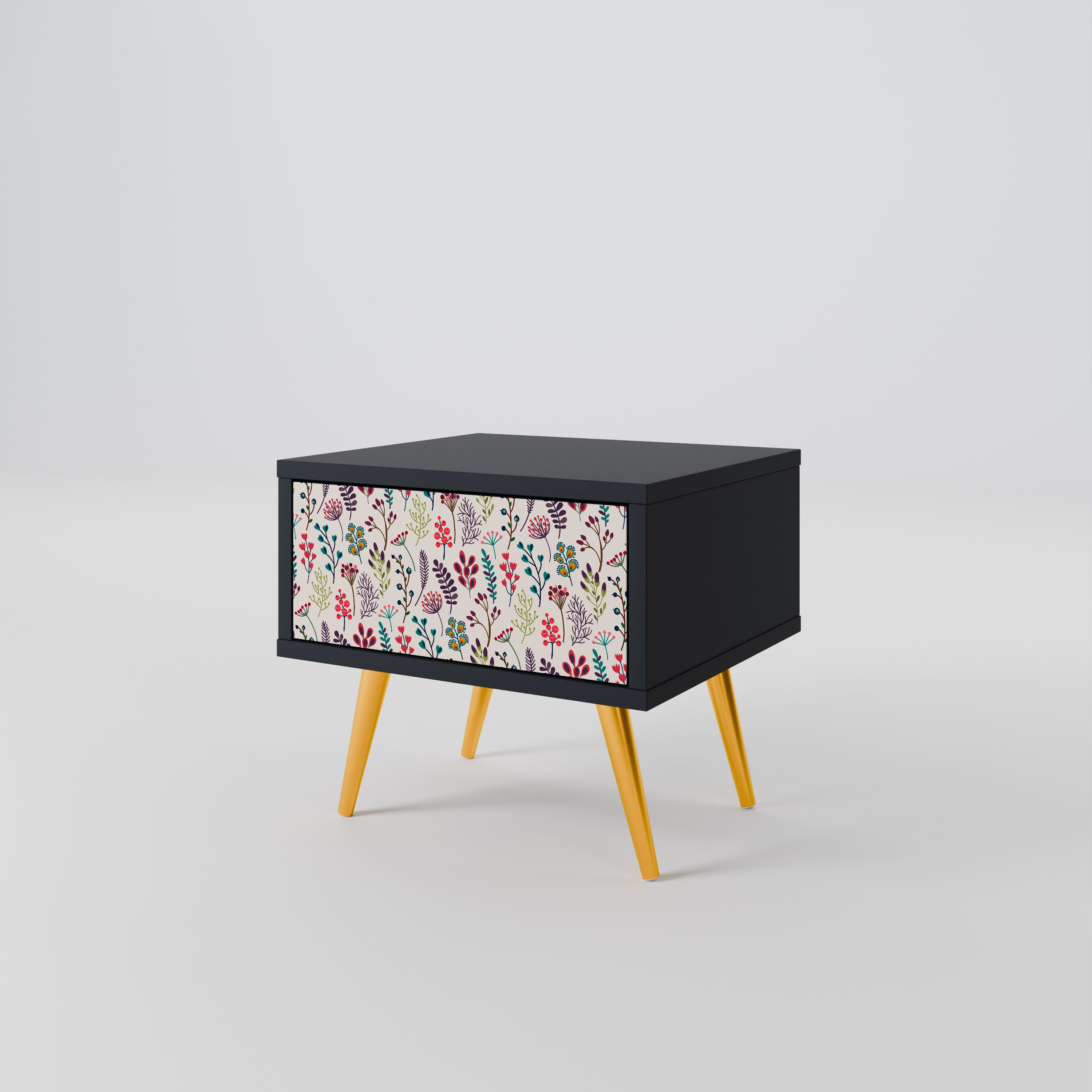 AUTUMN SUNDRIES Nightstand in Black Finish