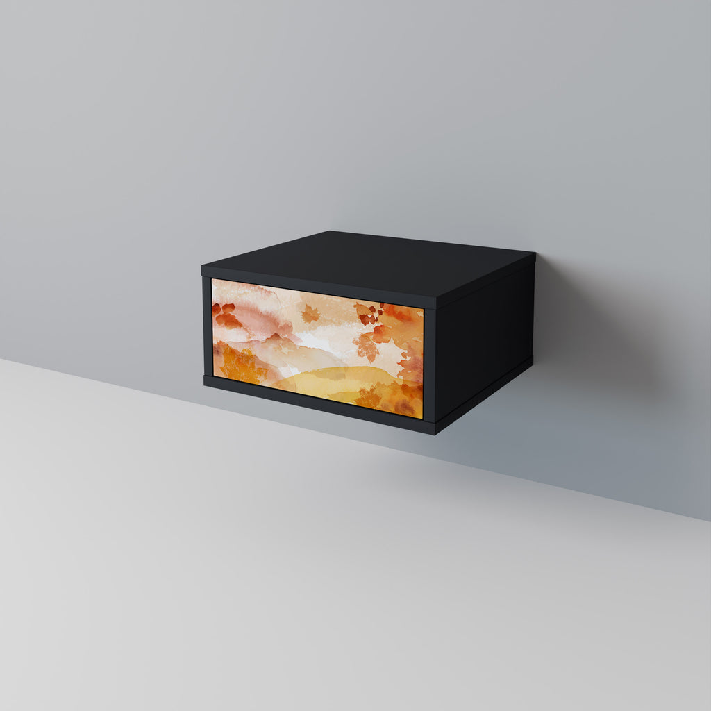 TRACES OF AUTUMN Nightstand in Black Finish