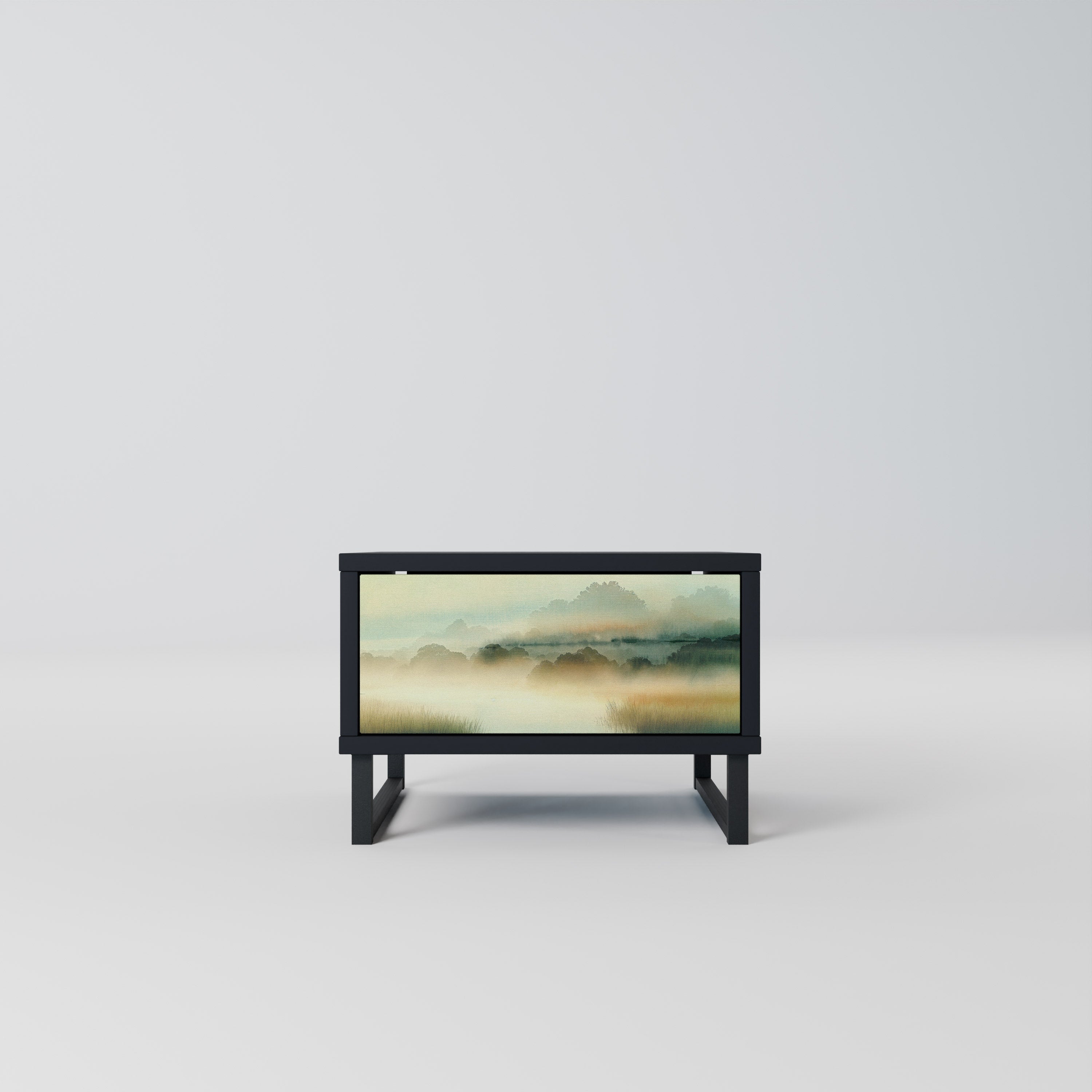 MORNING BY THE LAKE Nightstand in Black Finish