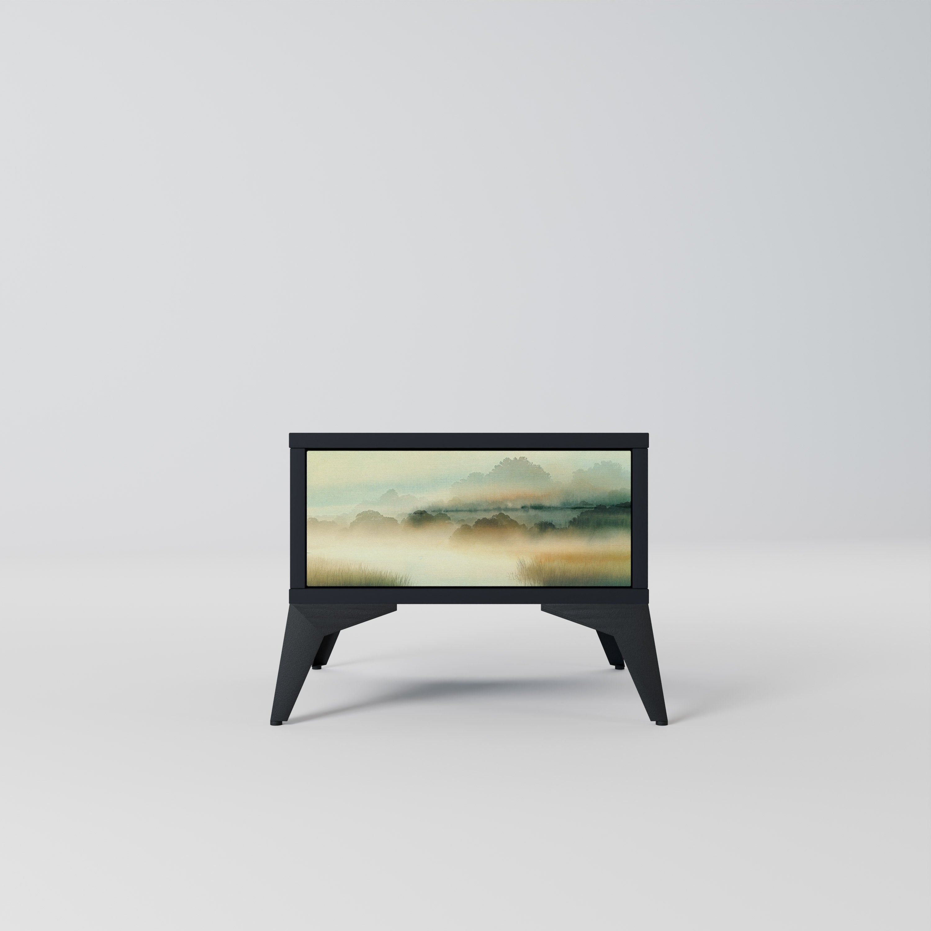 MORNING BY THE LAKE Nightstand in Black Finish