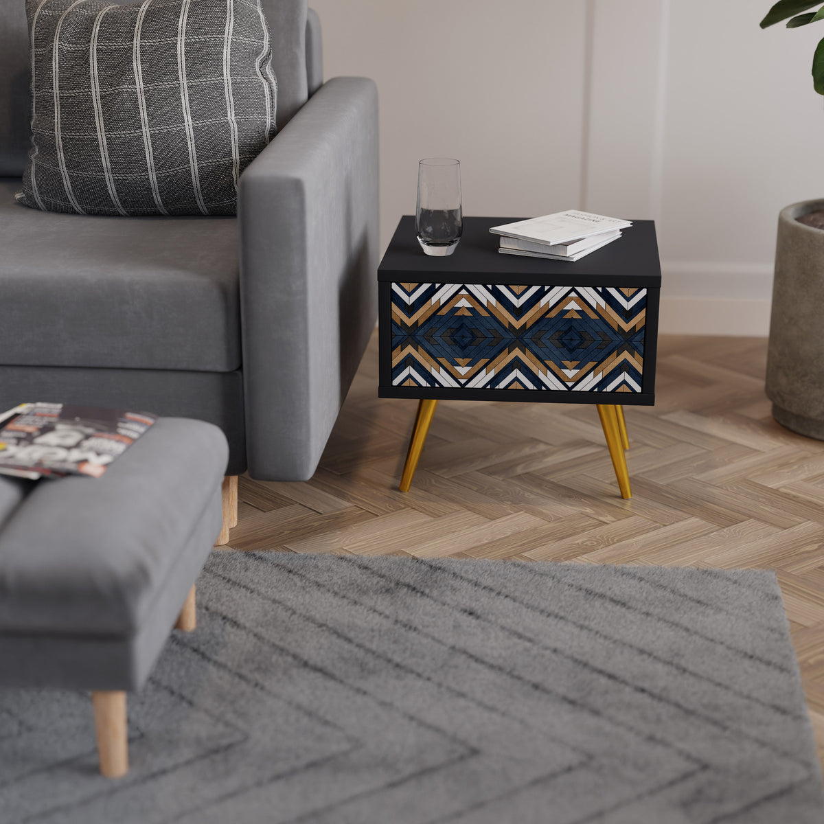 ARTFUL GEOMETRY Nightstand