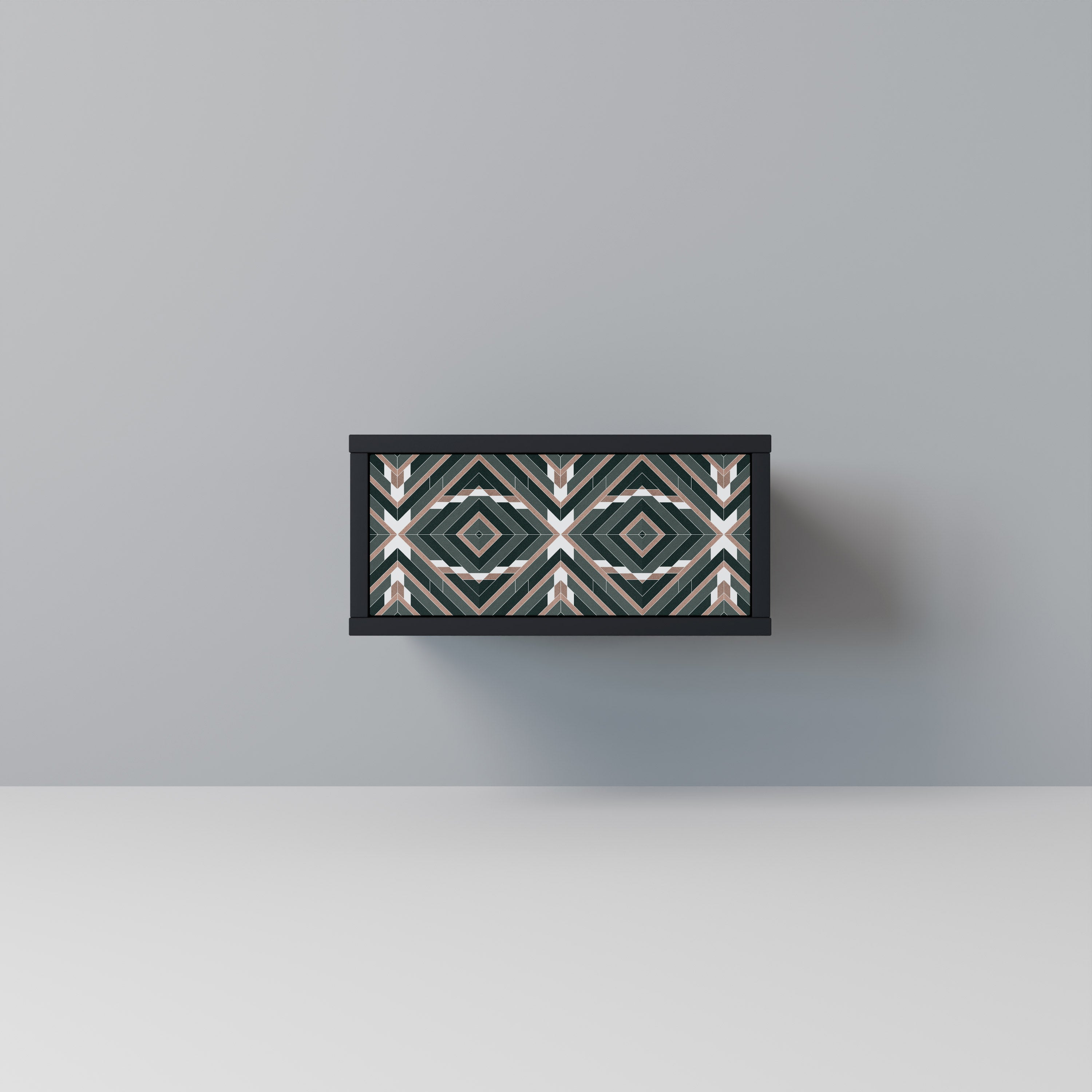 DIMENSION DELIGHTS Nightstand in Black Finish