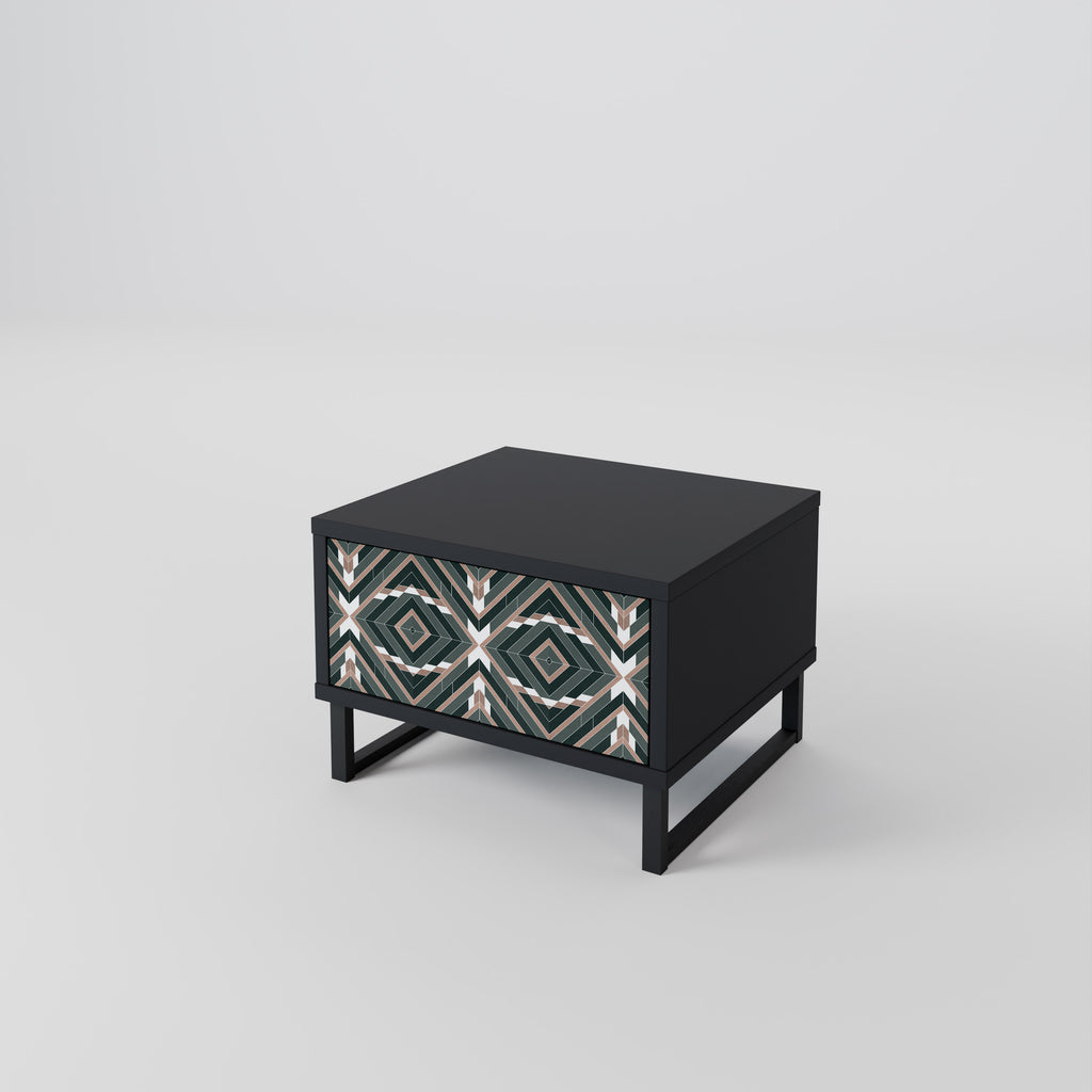 DIMENSION DELIGHTS Nightstand in Black Finish