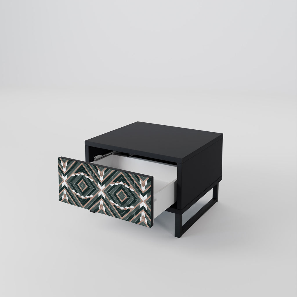 DIMENSION DELIGHTS Nightstand in Black Finish