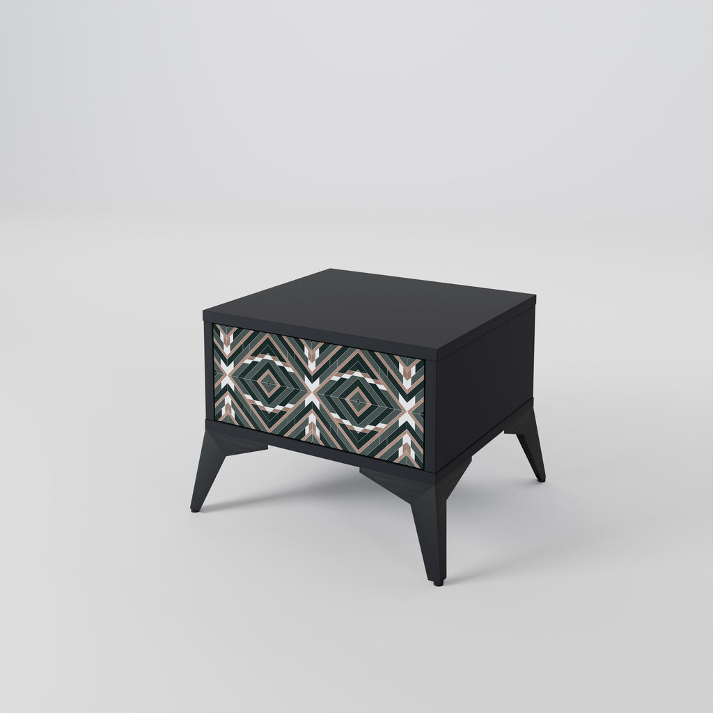 DIMENSION DELIGHTS Nightstand in Black Finish