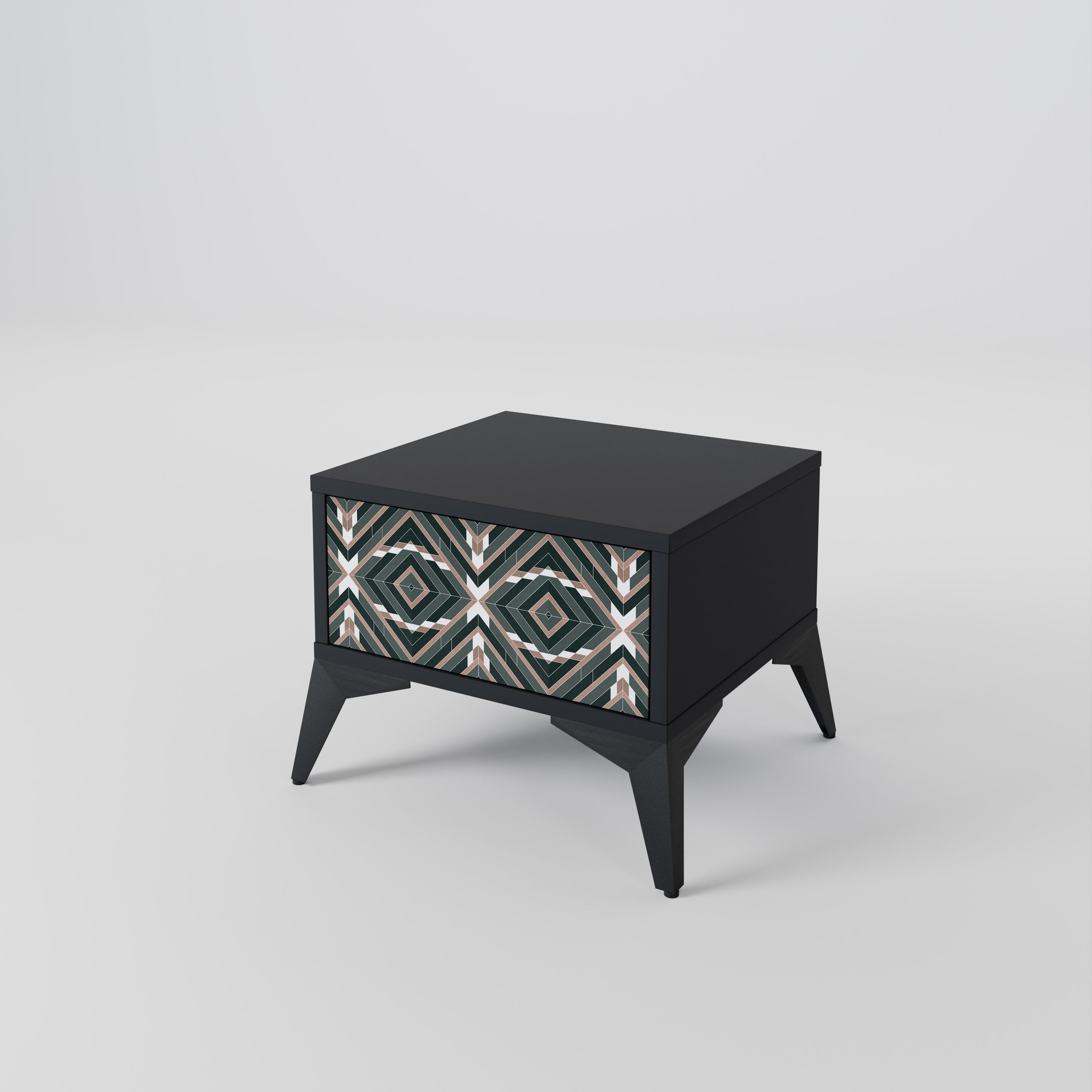 DIMENSION DELIGHTS Nightstand in Black Finish