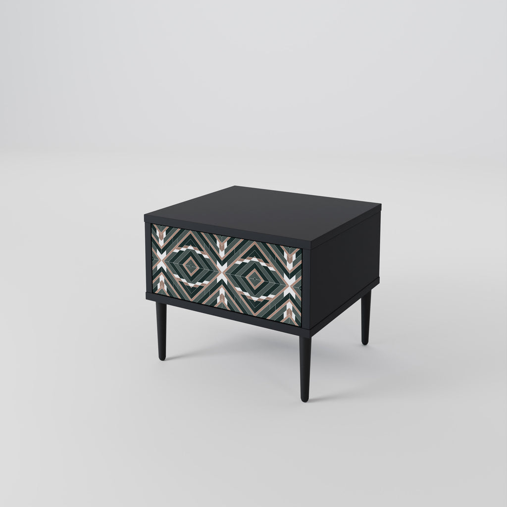 DIMENSION DELIGHTS Nightstand in Black Finish