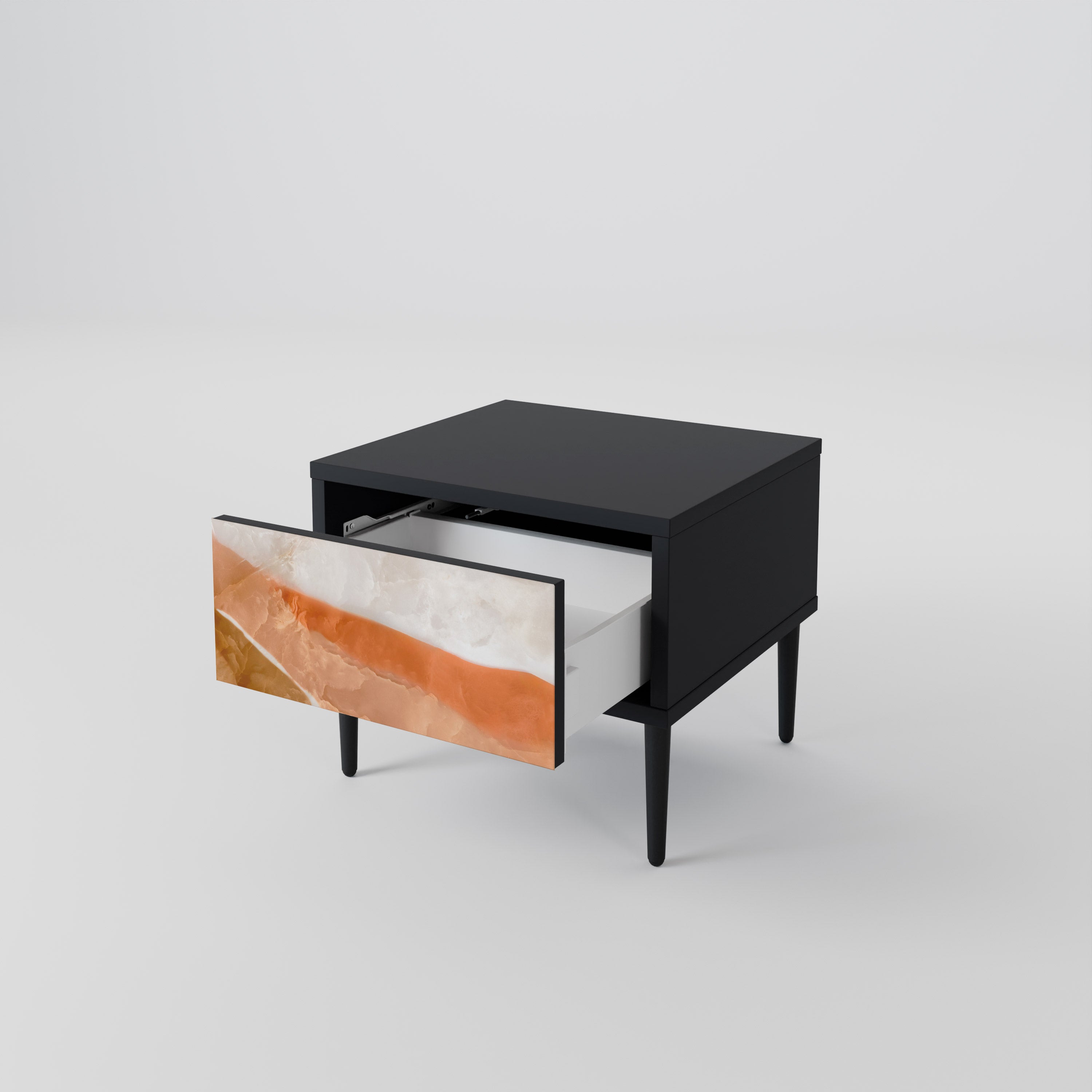 Mesita de noche Sandhills Splendour en acabado negro