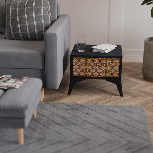 BROWN EYES Mesita de Noche en Acabado Negro