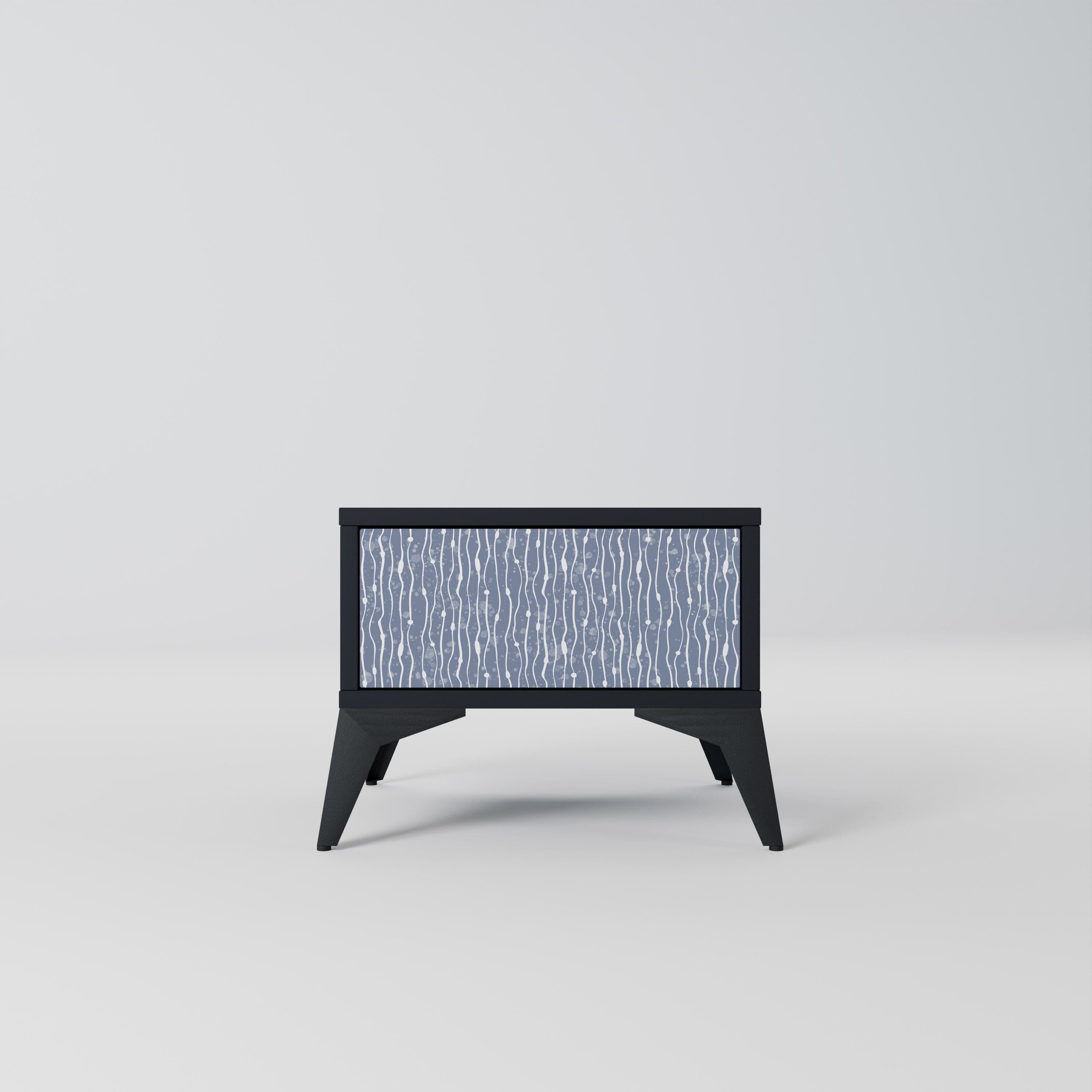 Mesita de noche GRAPHITE RAIN en acabado negro