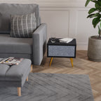 GRAPHITE RAIN Mesita de Noche