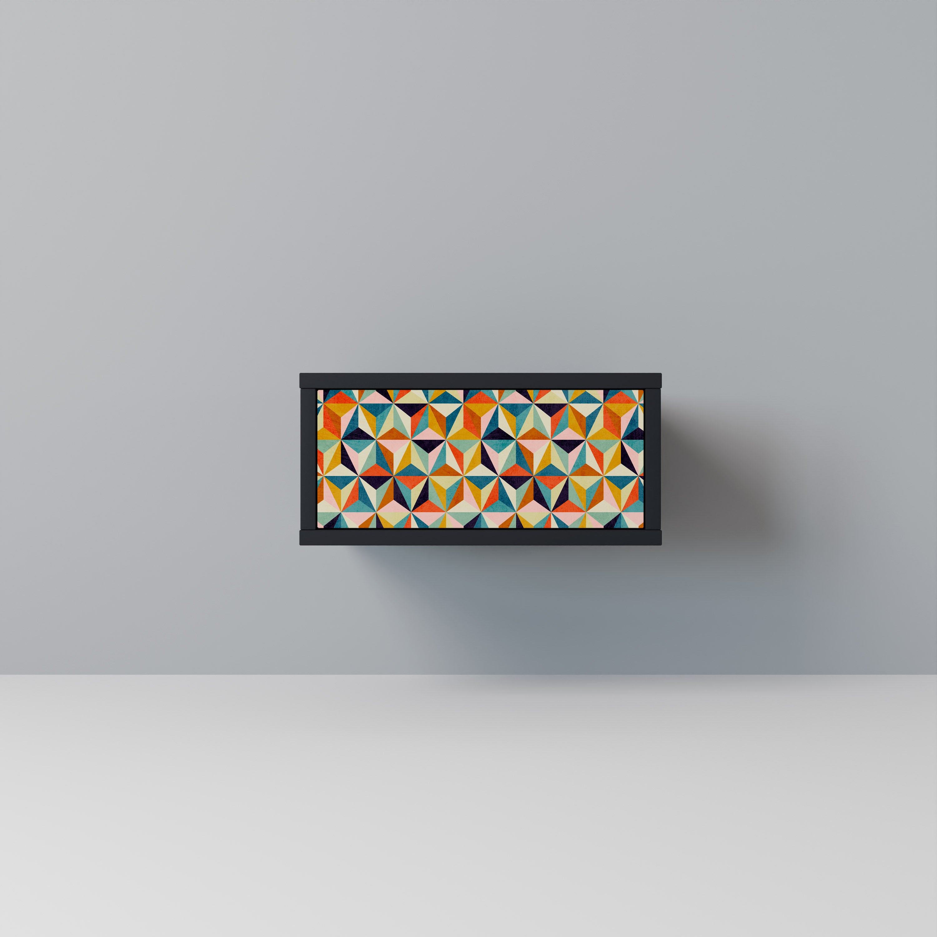 TESSELATE TREASURES Nightstand in Black Finish