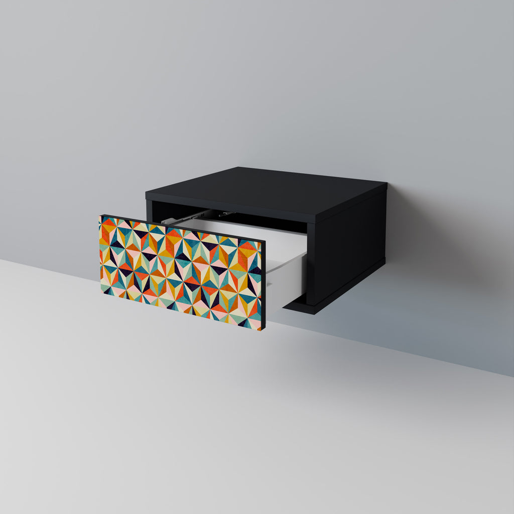 TESSELATE TREASURES Nightstand in Black Finish