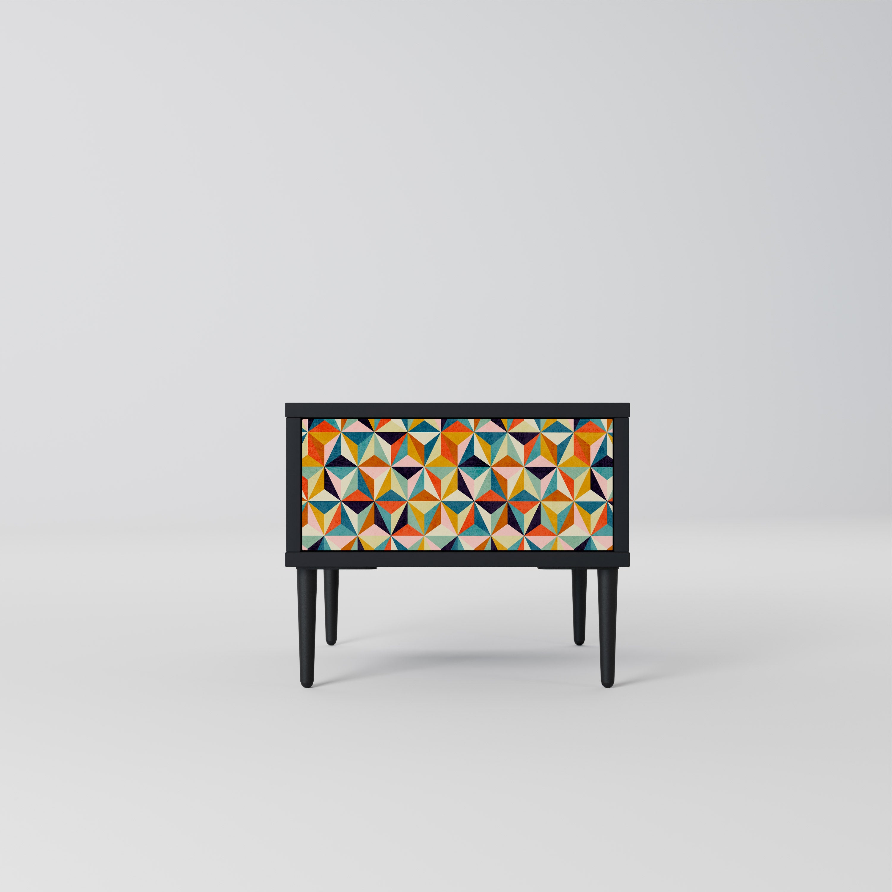 TESSELATE TREASURES Nightstand in Black Finish