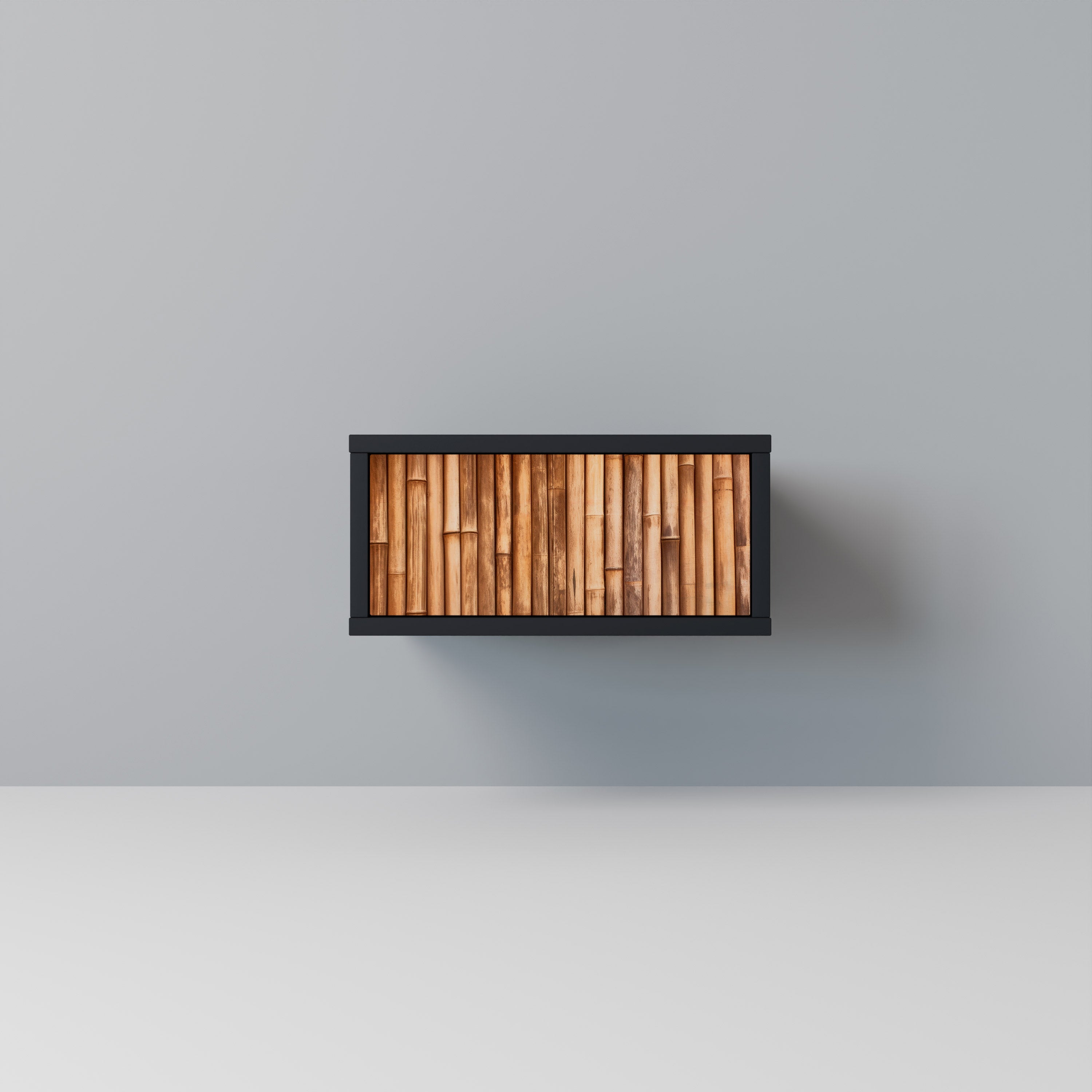 NATURAL WOOD Nightstand in Black Finish