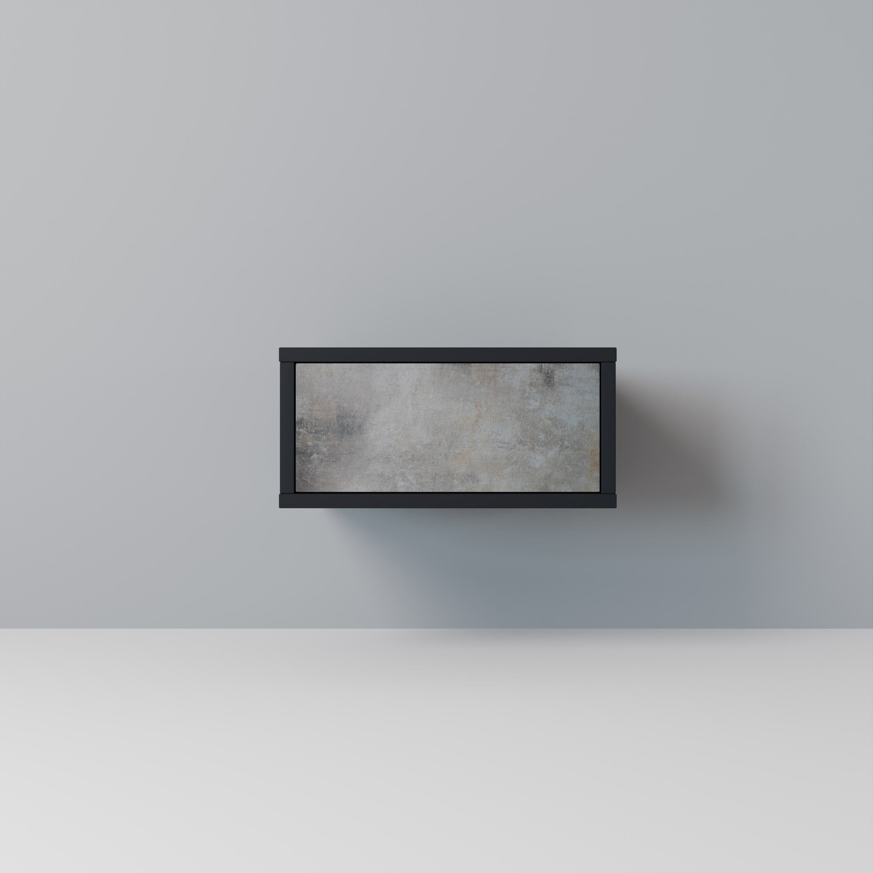 CONCRETE WALL Nightstand in Black Finish