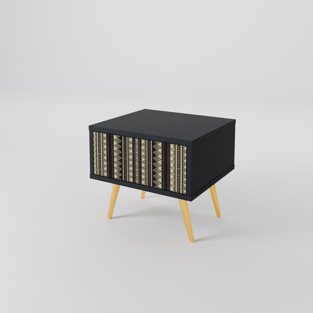 AZTEC Nightstand in Black Finish