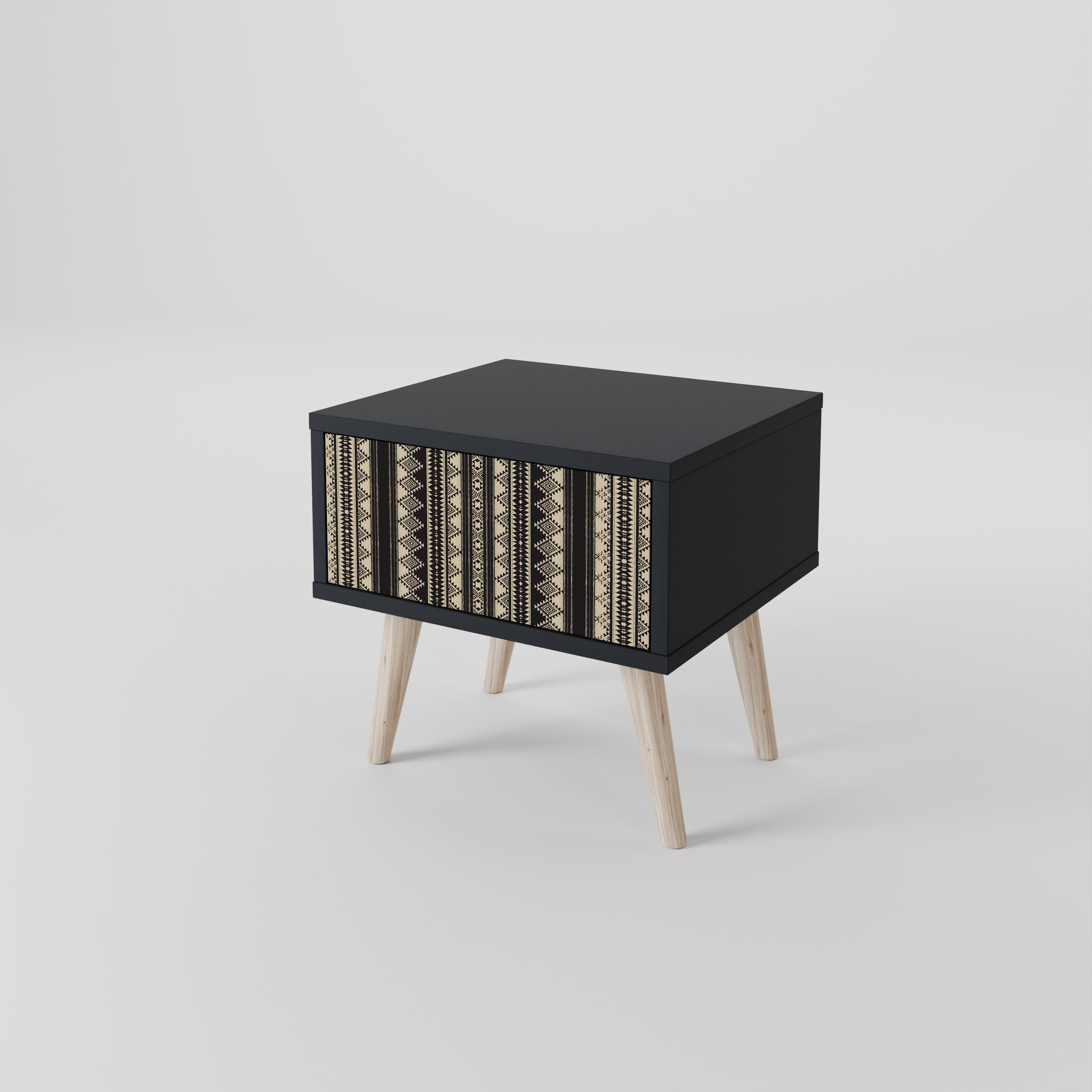 AZTEC Nightstand in Black Finish
