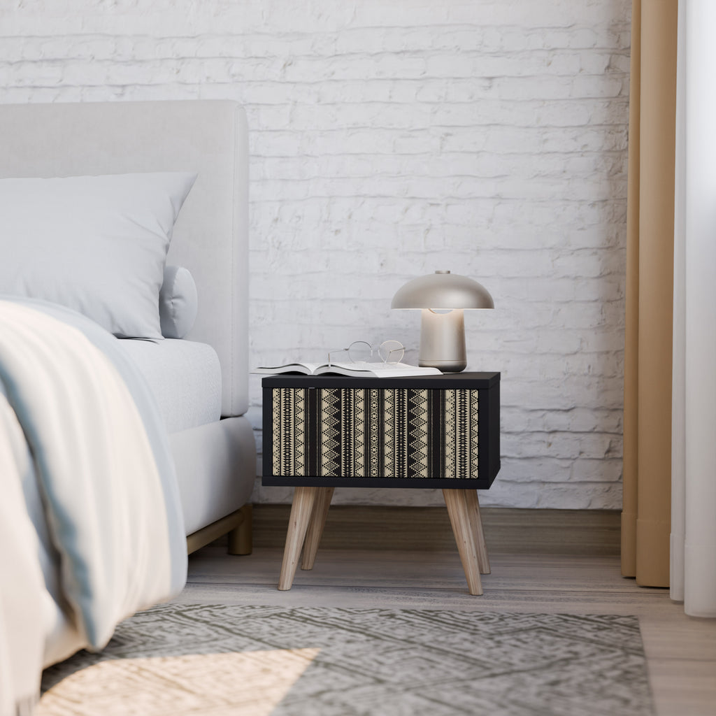 AZTEC Nightstand in Black Finish