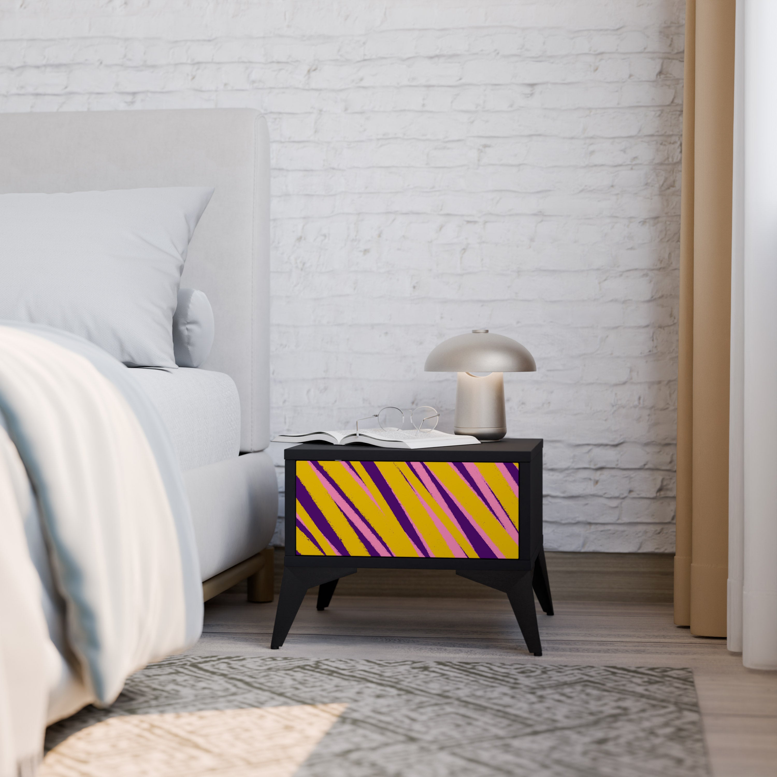 DREAMS COME TRUE Nightstand in Black Finish