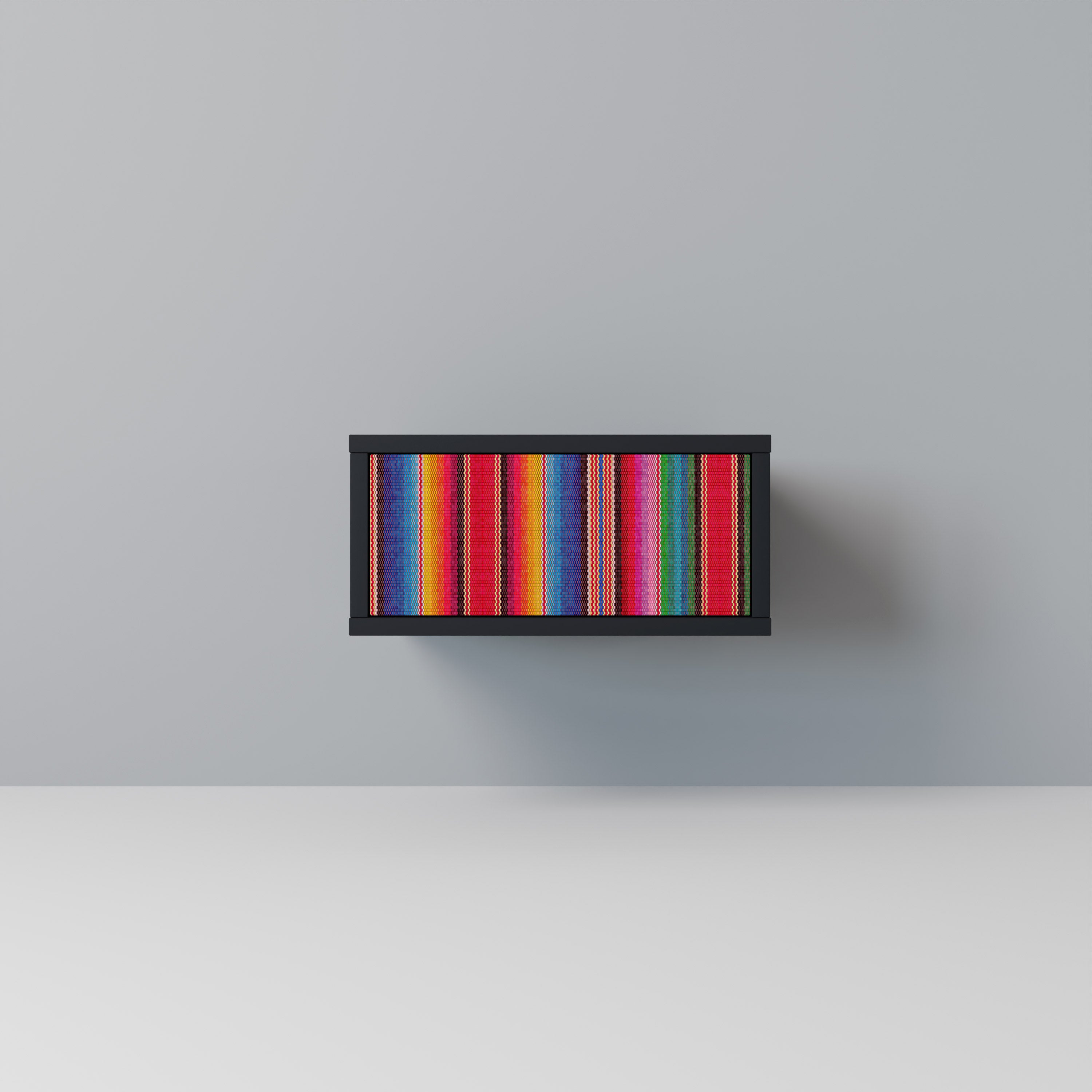 ETHNIC MEXICAN Nightstand in Black Finish