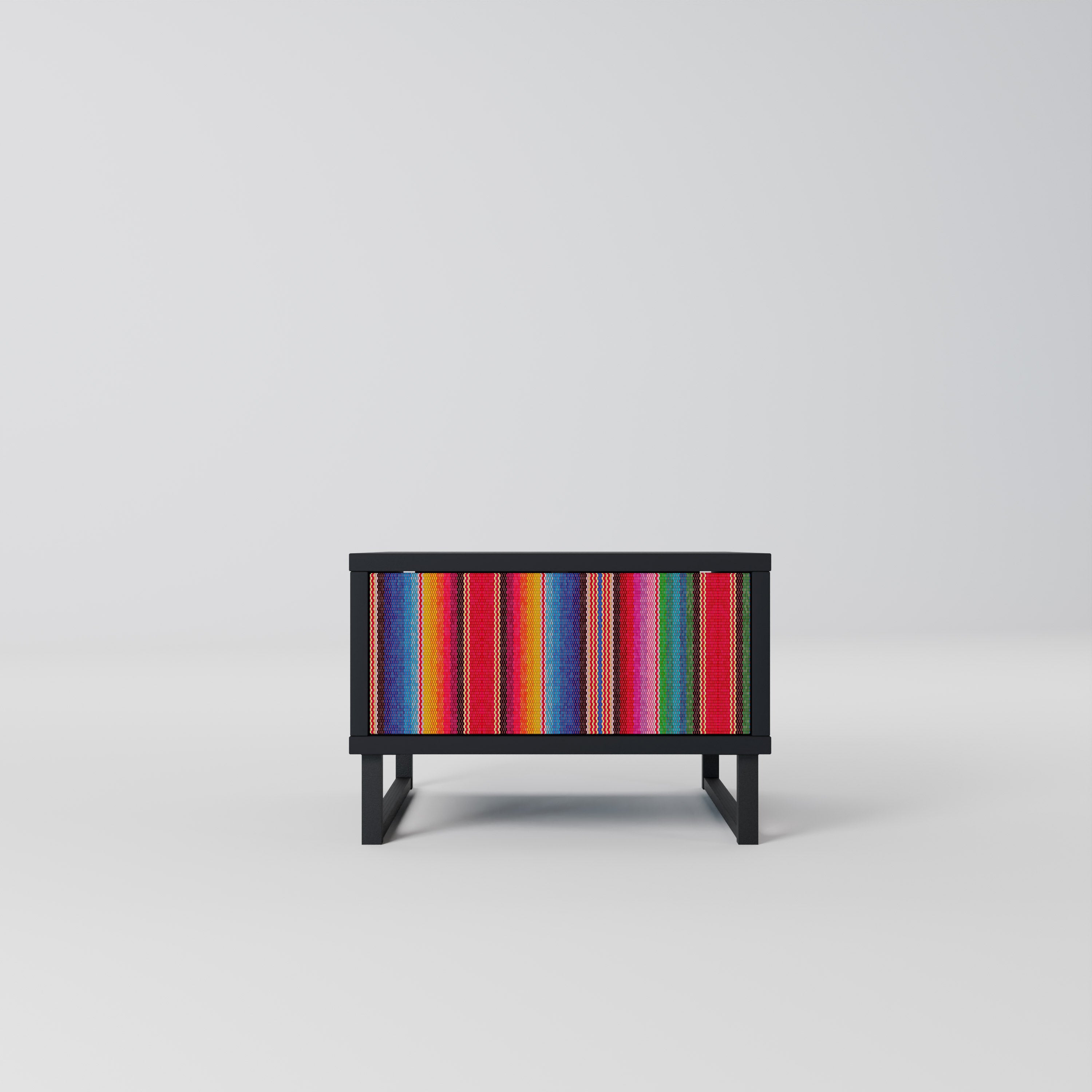 ETHNIC MEXICAN Nightstand in Black Finish