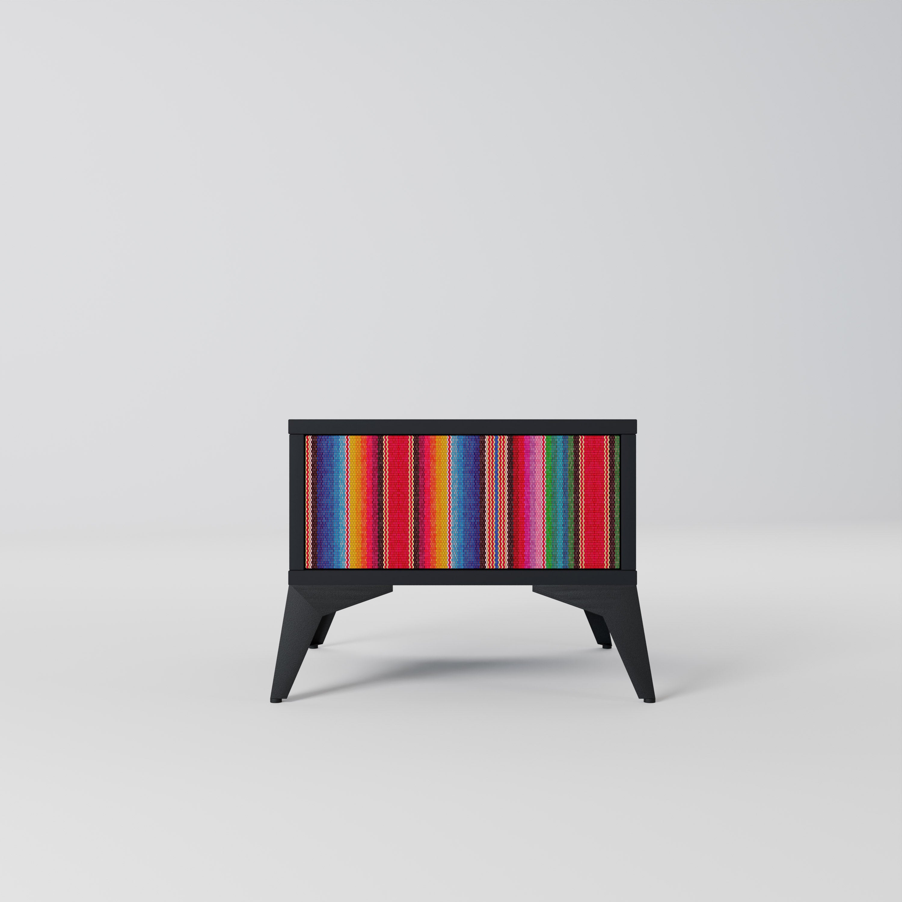 ETHNIC MEXICAN Nightstand in Black Finish