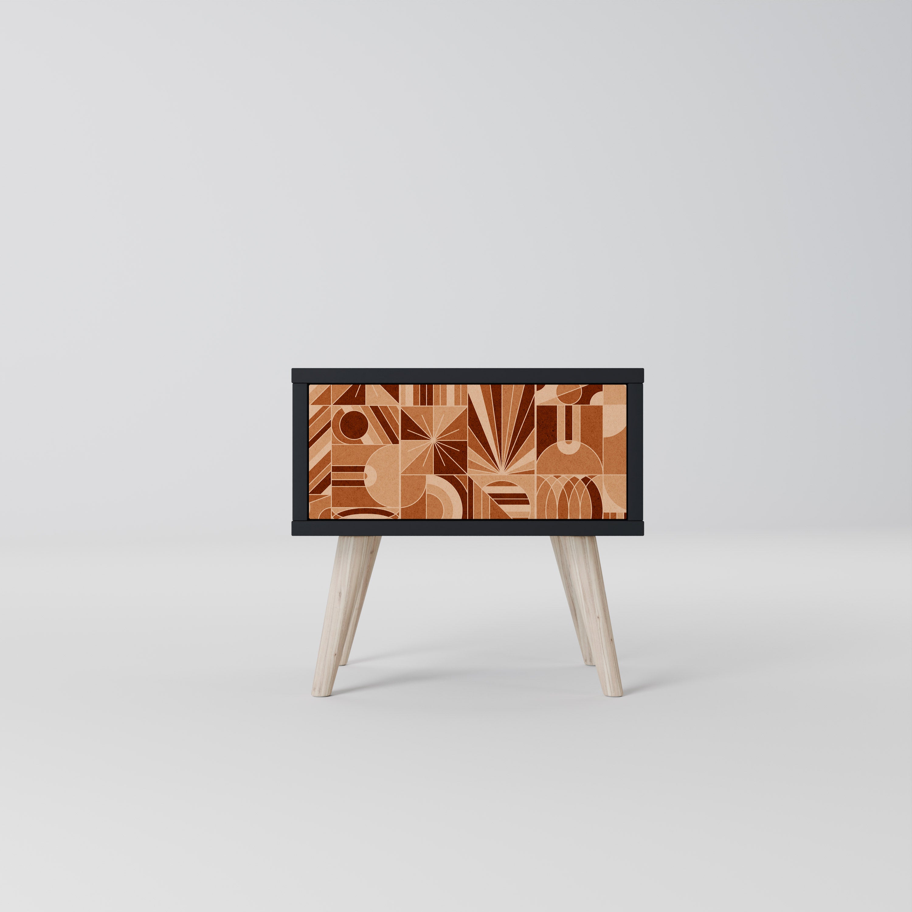 PRISM MOSAIC Nightstand in Black Finish