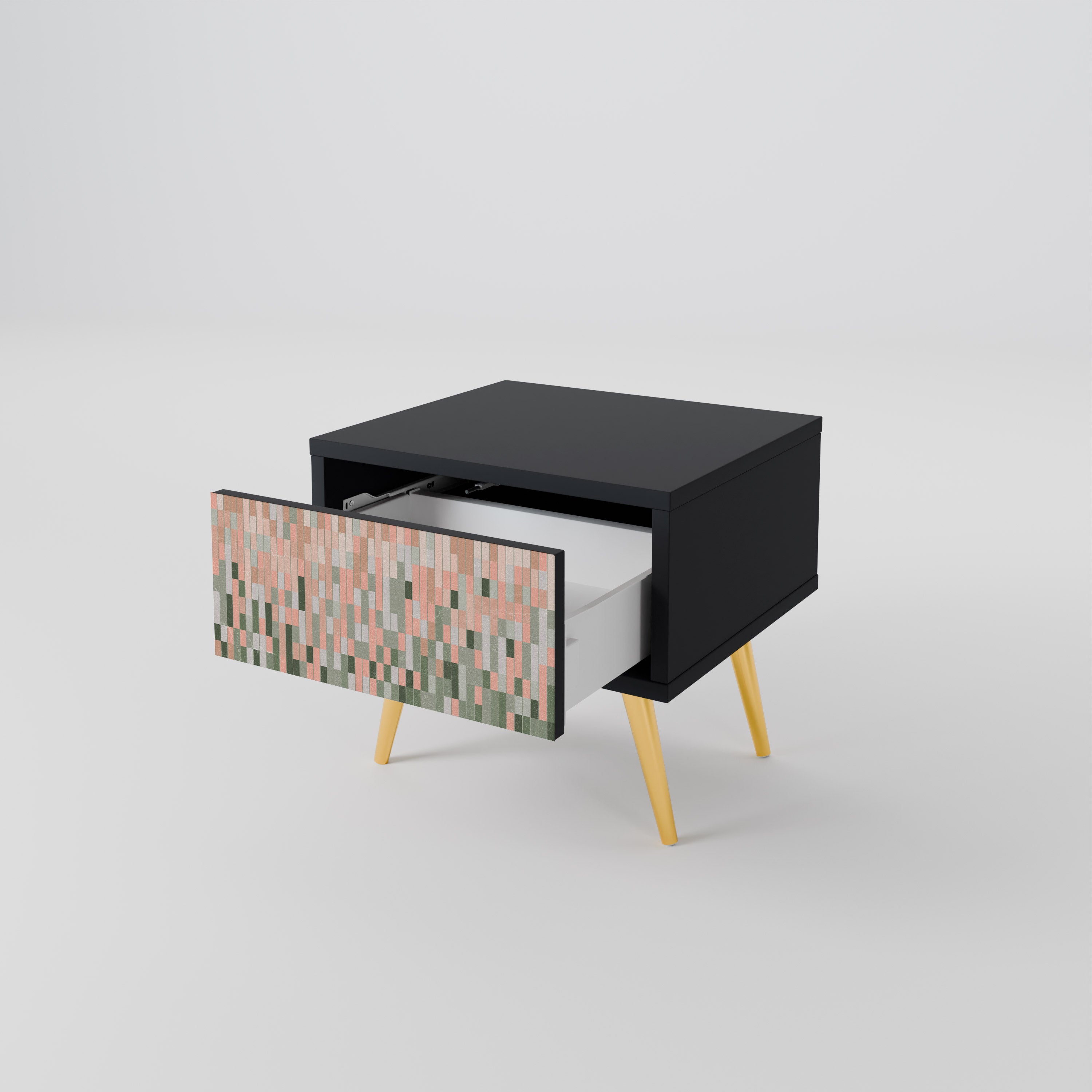 BUILDING THE FUTURE Nightstand in Black Finish