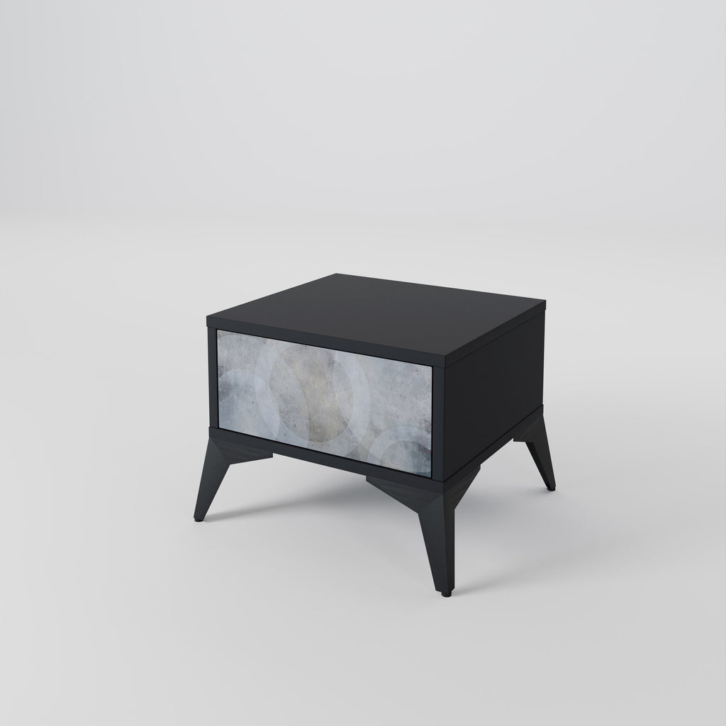 MUTED ARC Nightstand in Black Finish