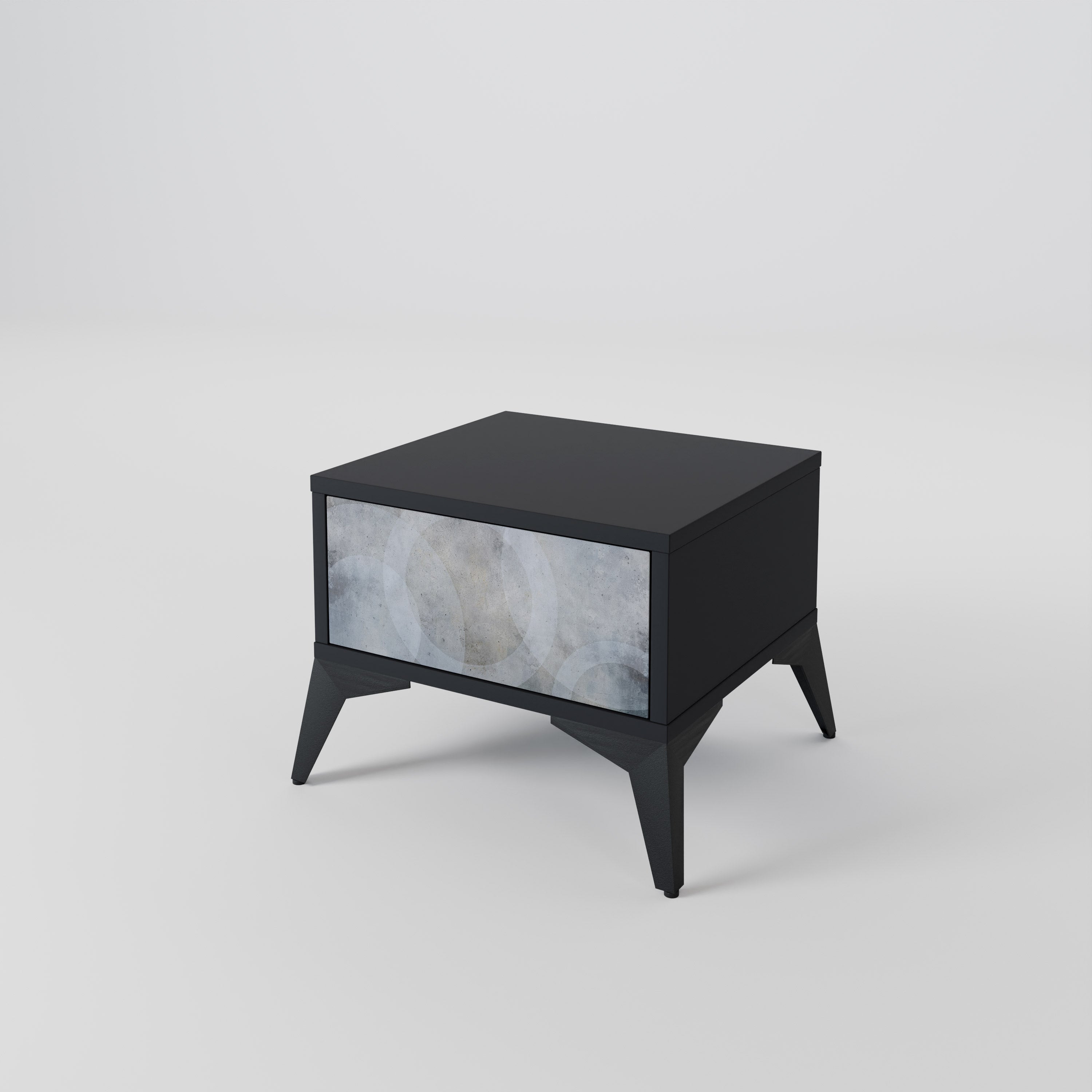 MUTED ARC Nightstand in Black Finish