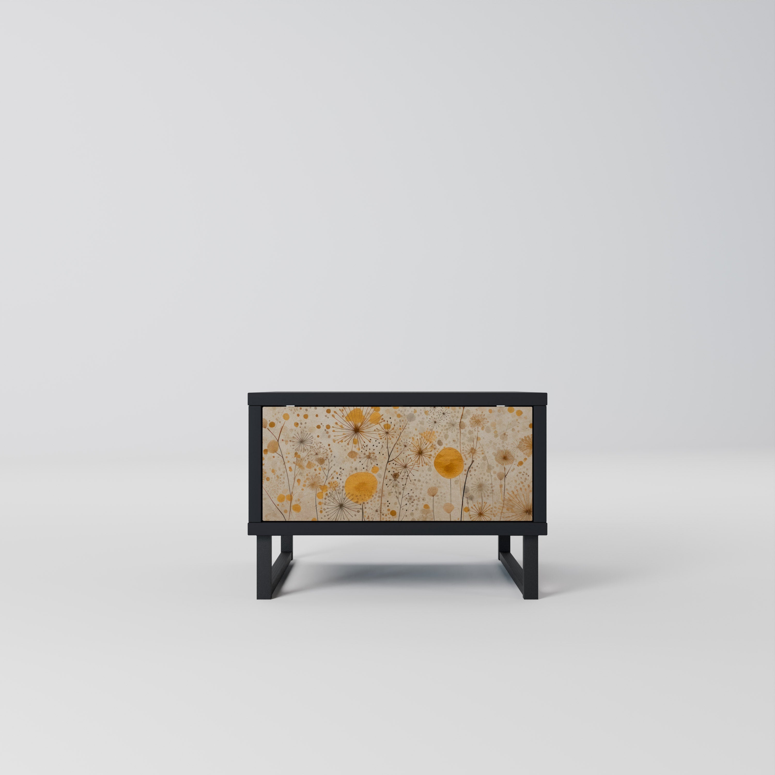 MORNING GLADE Nightstand in Black Finish